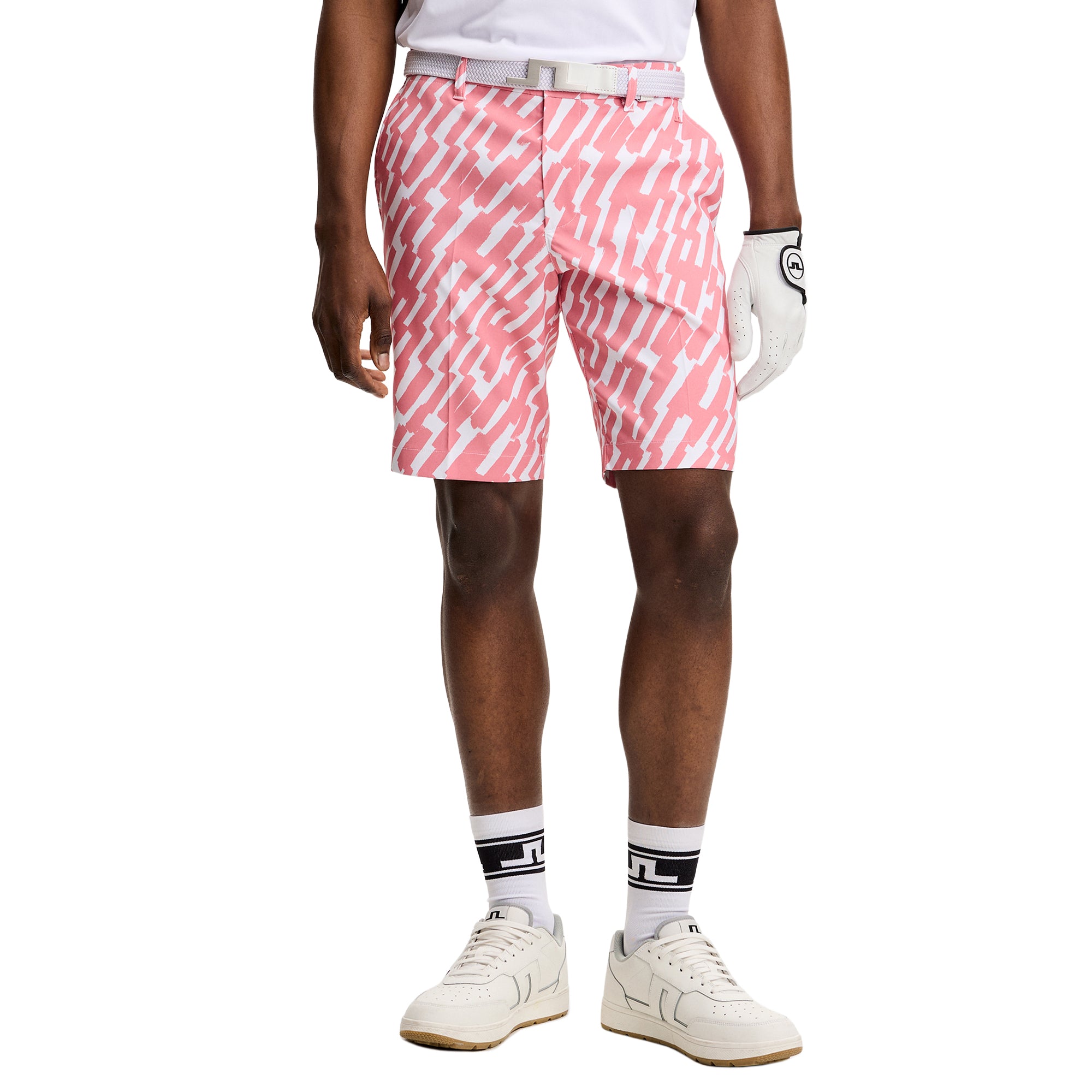 J.Lindeberg Golf Eloy Print Shorts FW25 - Warp Sonic Blue O557