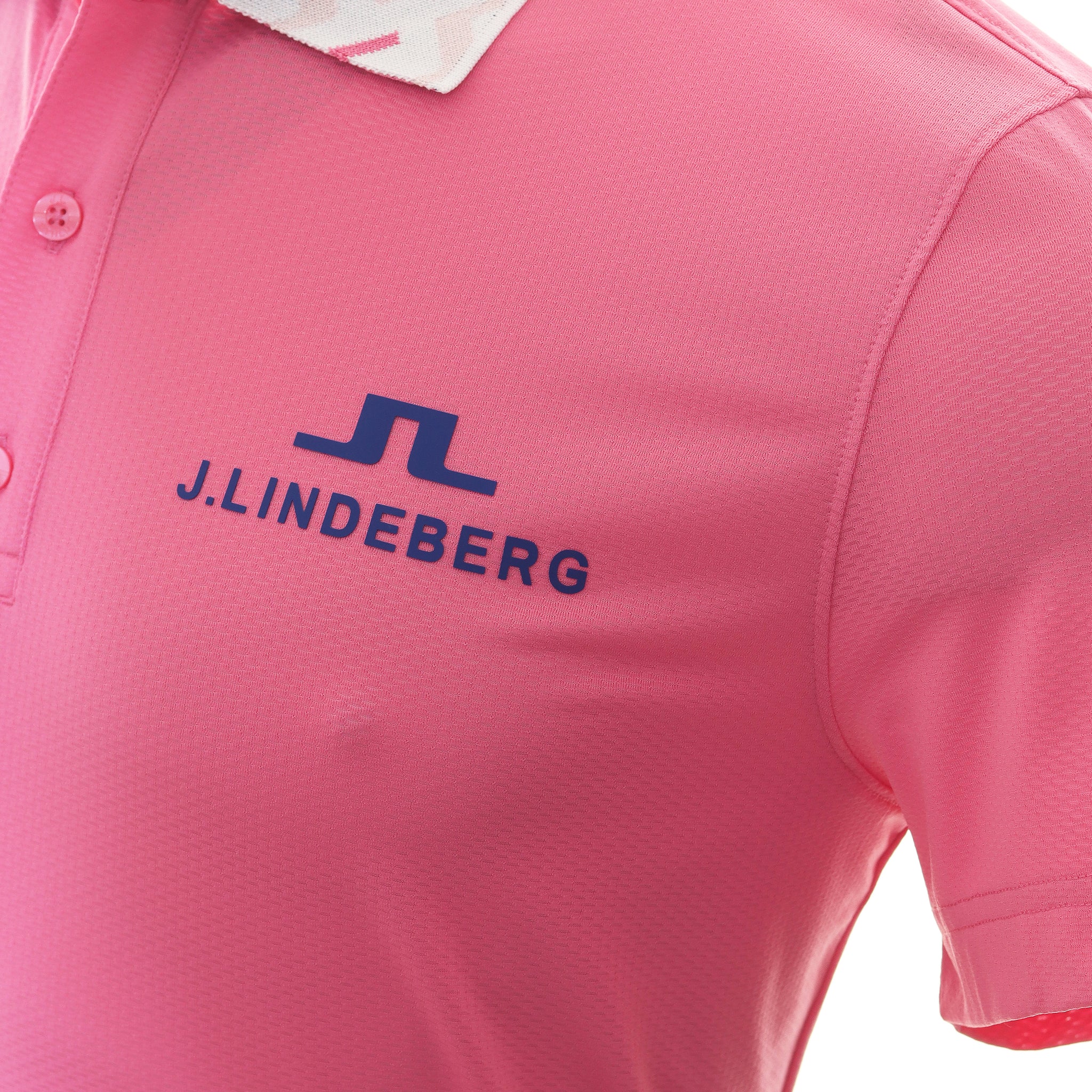J.Lindeberg Golf Glen Polo Shirt GMJT10184 Azalea Pink S098 & Function18