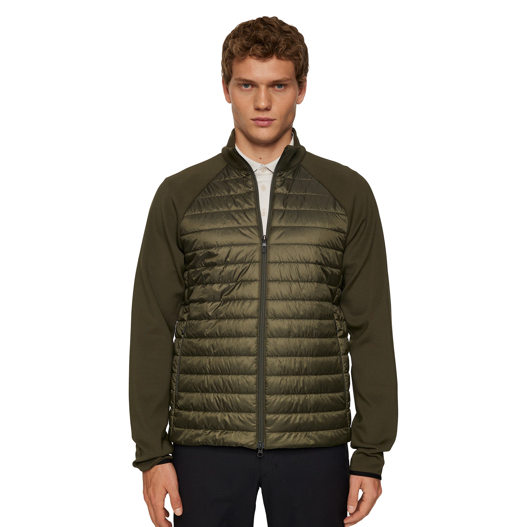 J.Lindeberg Golf Hayden Quilt Hybrid Jacket FW25 - Black