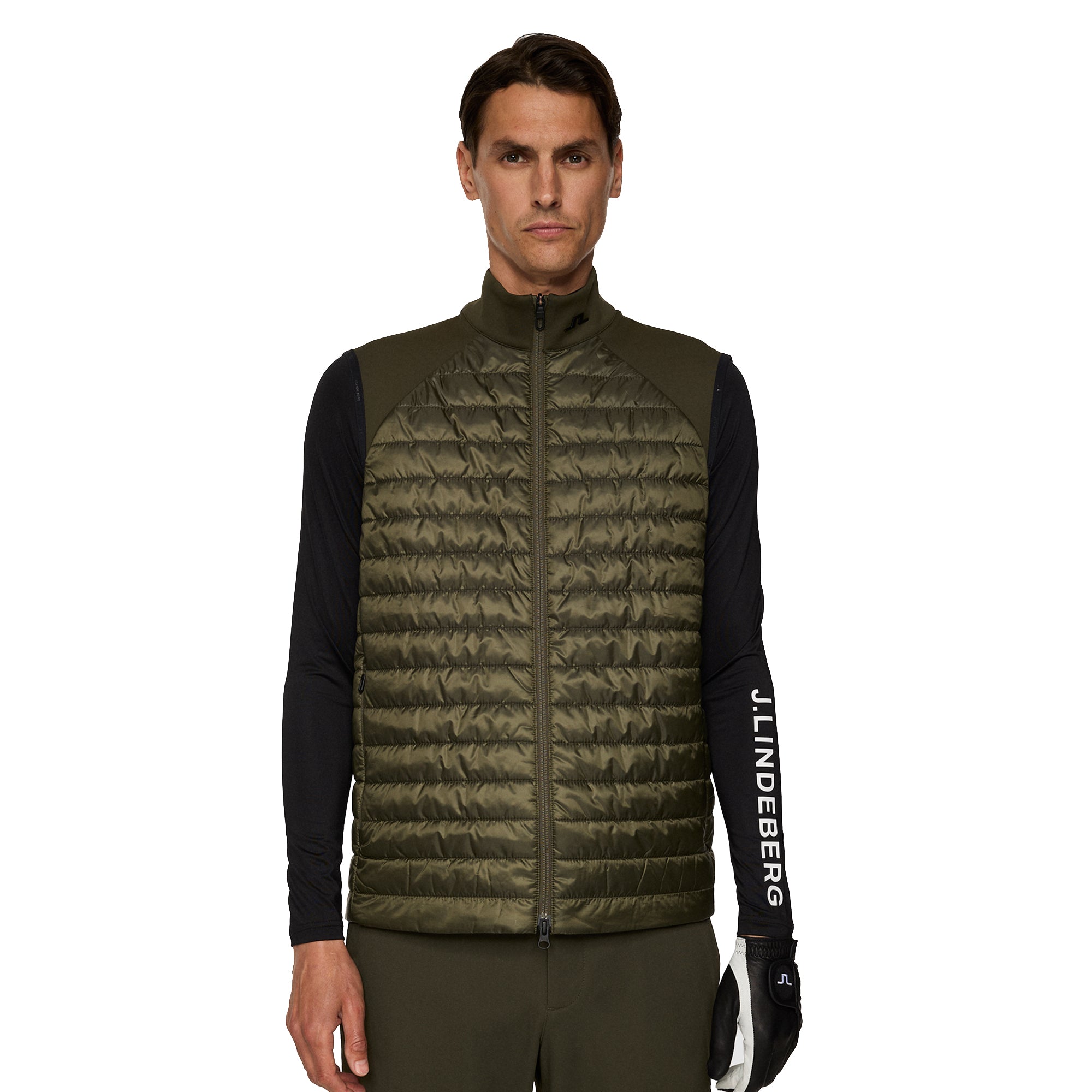 J.Lindeberg Golf Hayden Quilt Hybrid Vest FW25 - JL Navy 6855