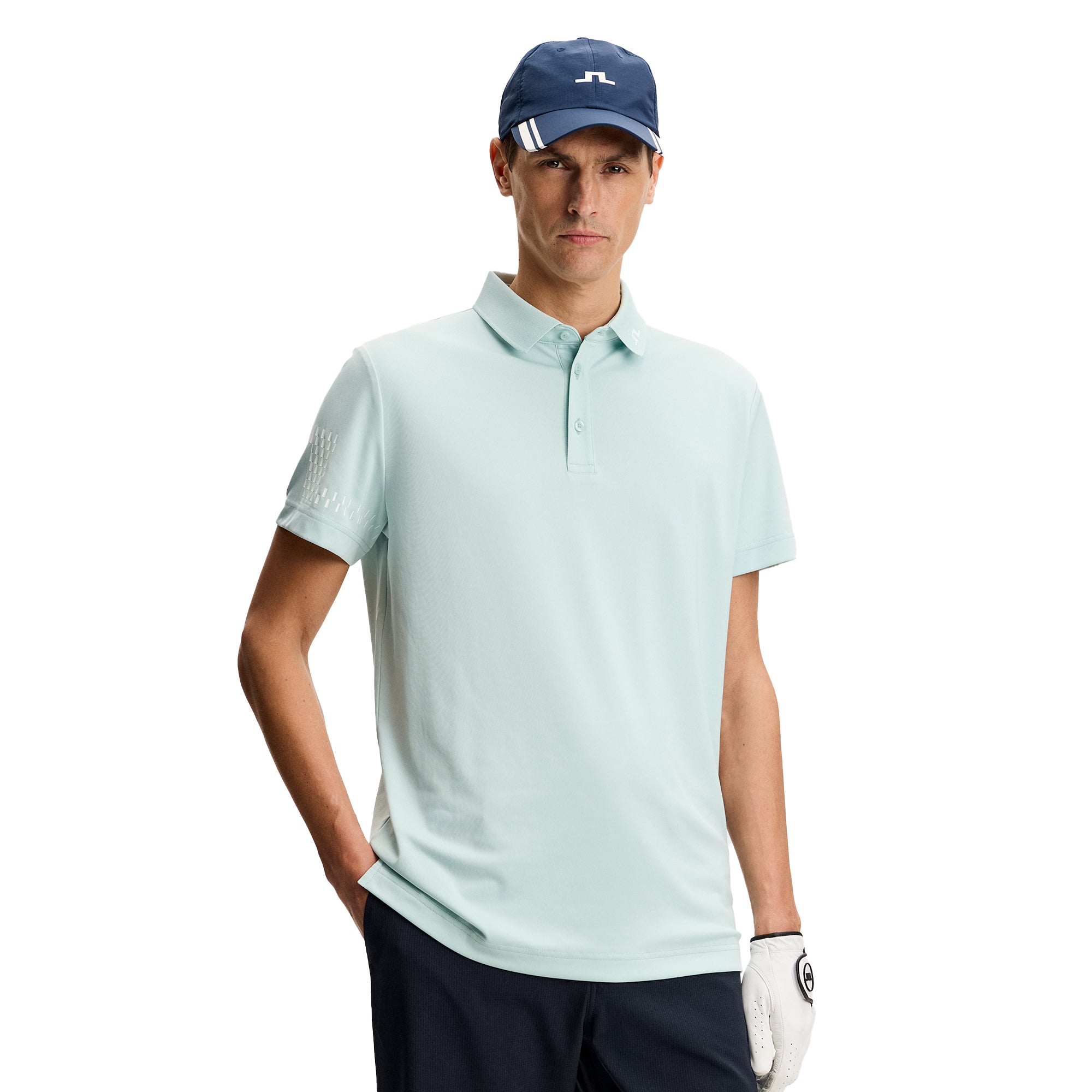 J.Lindeberg Golf Heath Polo Shirt - White 0000 - GMJT06335-0000