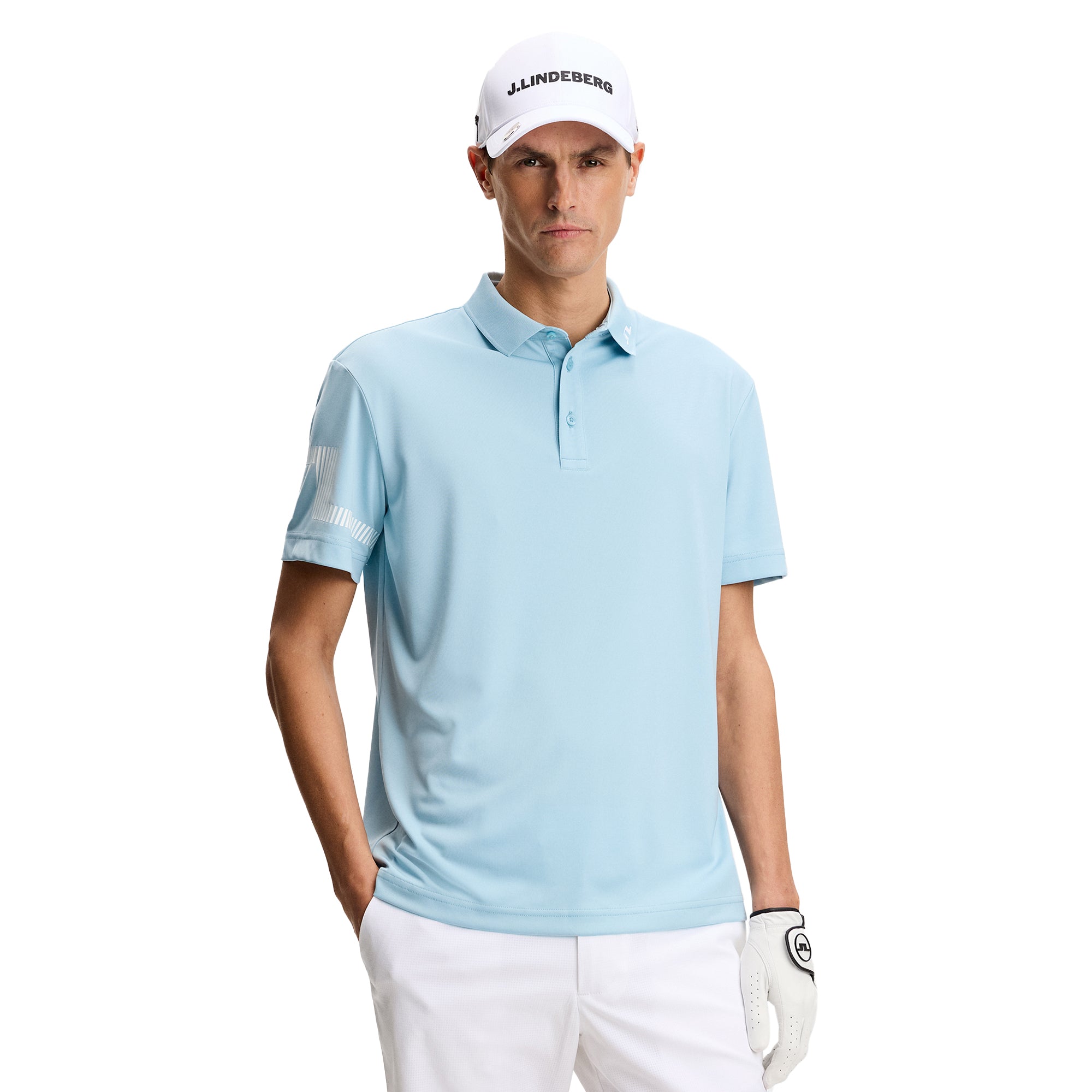 J.Lindeberg Golf Heath Polo Shirt PS26 - Blue Haze O141