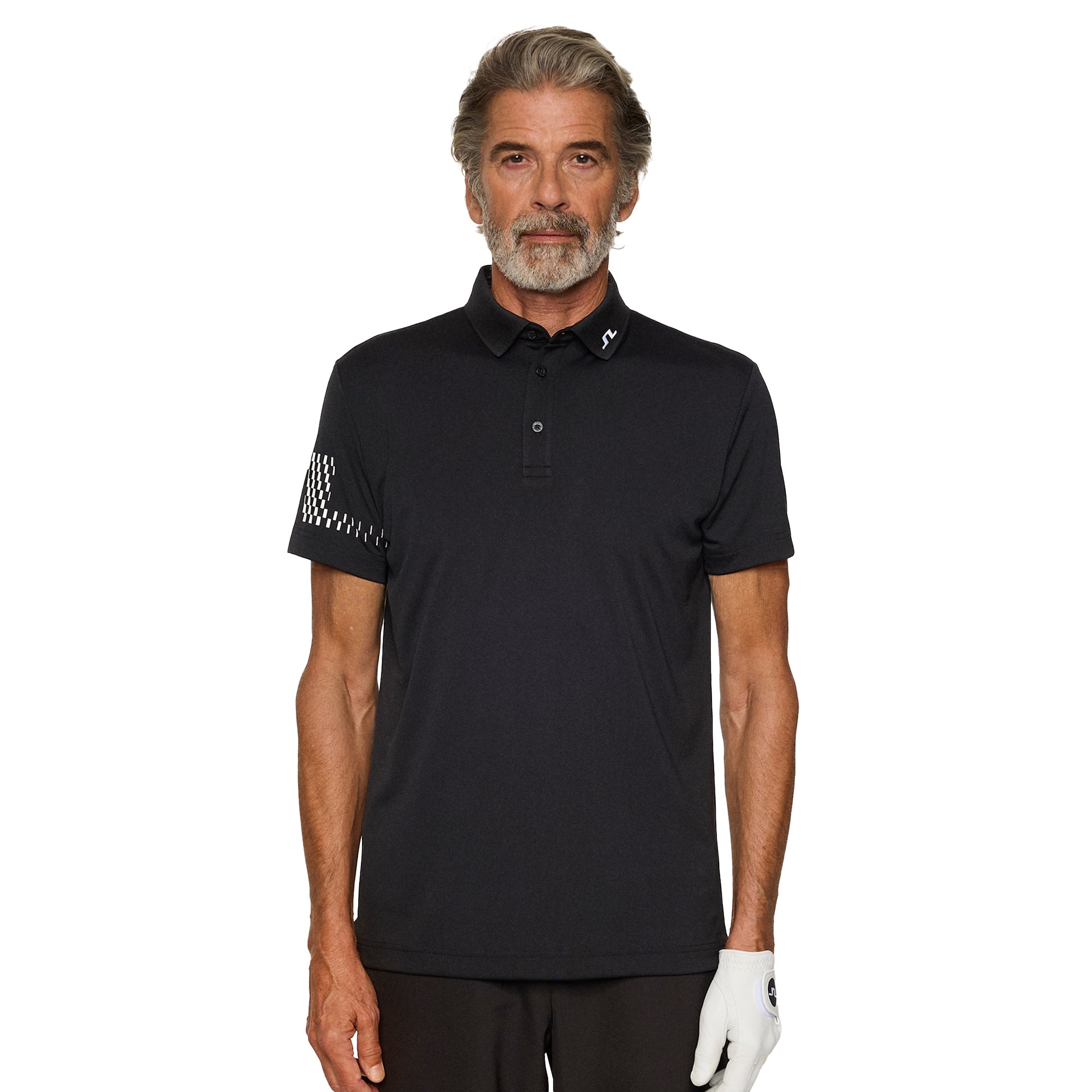 J.Lindeberg Golf Heath Polo Shirt - Black 9999 - GMJT06335-9999