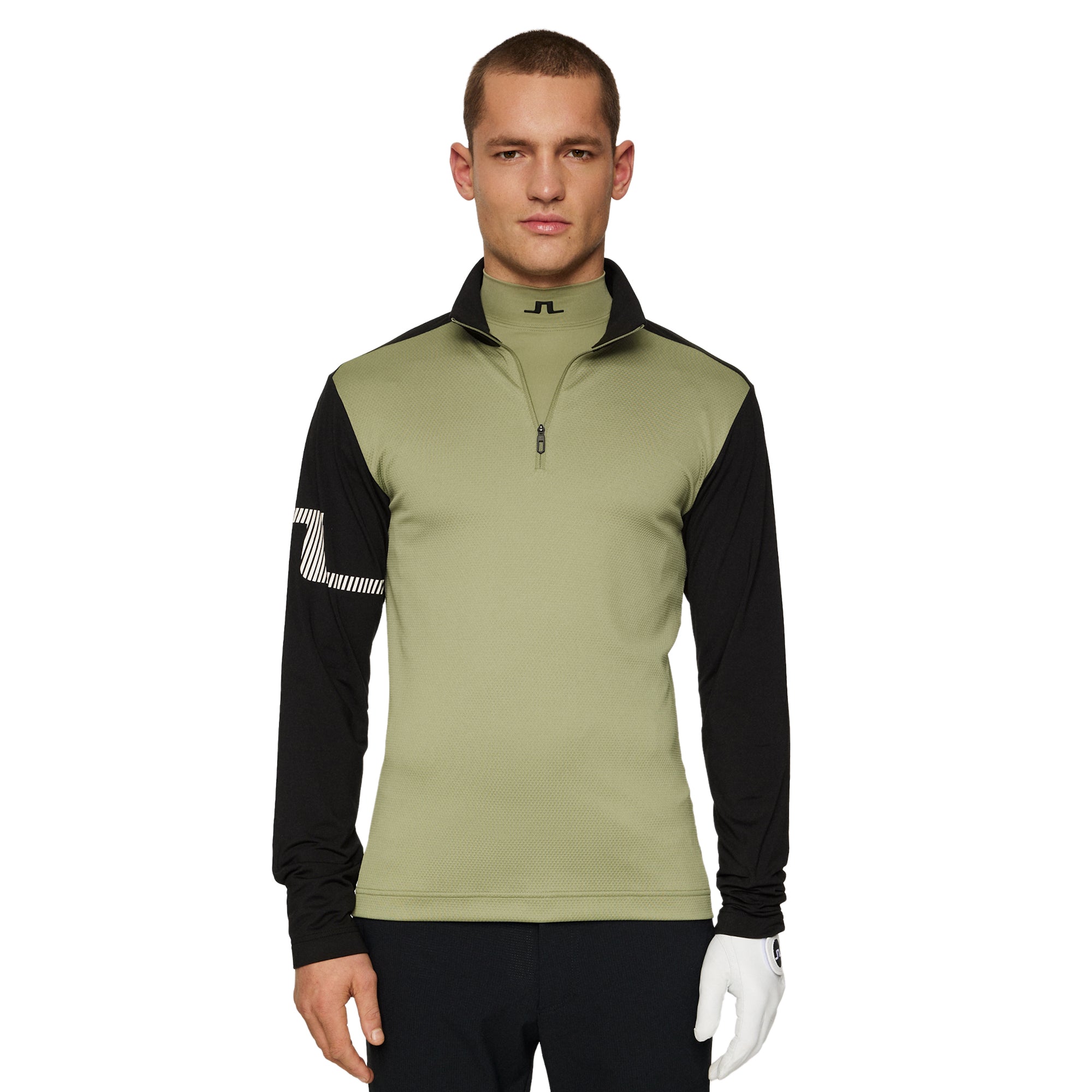 J.Lindeberg Golf Heath Strike Mid Layer SS25 Oil Green M311