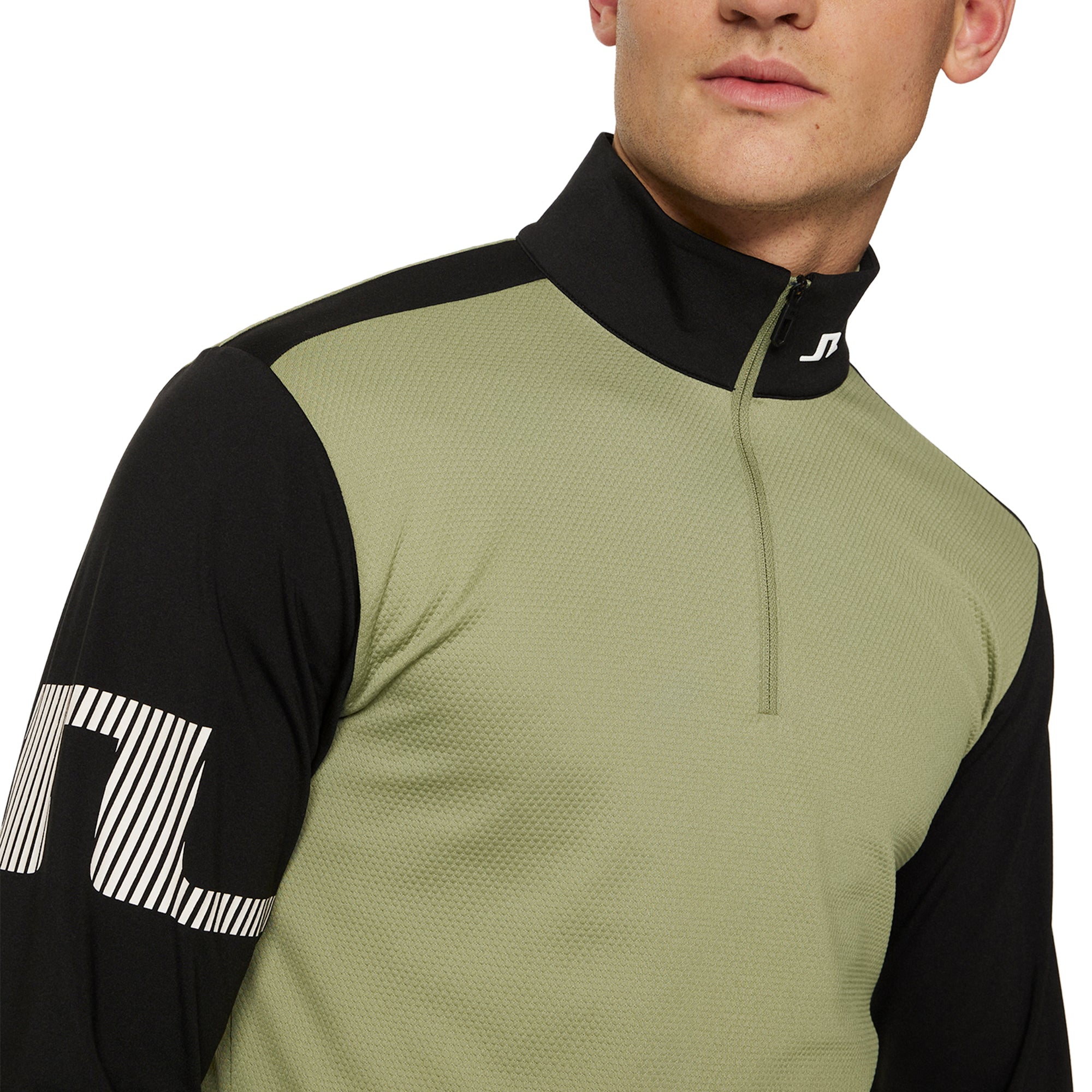 J.Lindeberg Golf Heath Strike Mid Layer SS25 Oil Green M311