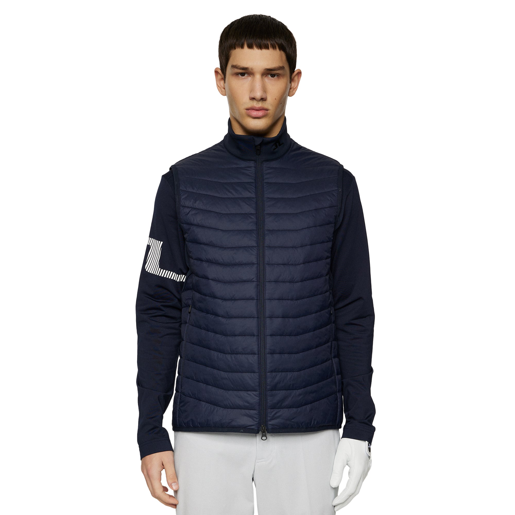 J.Lindeberg Golf Holden Quilt Hybrid Vest SS25 JL Navy 6855