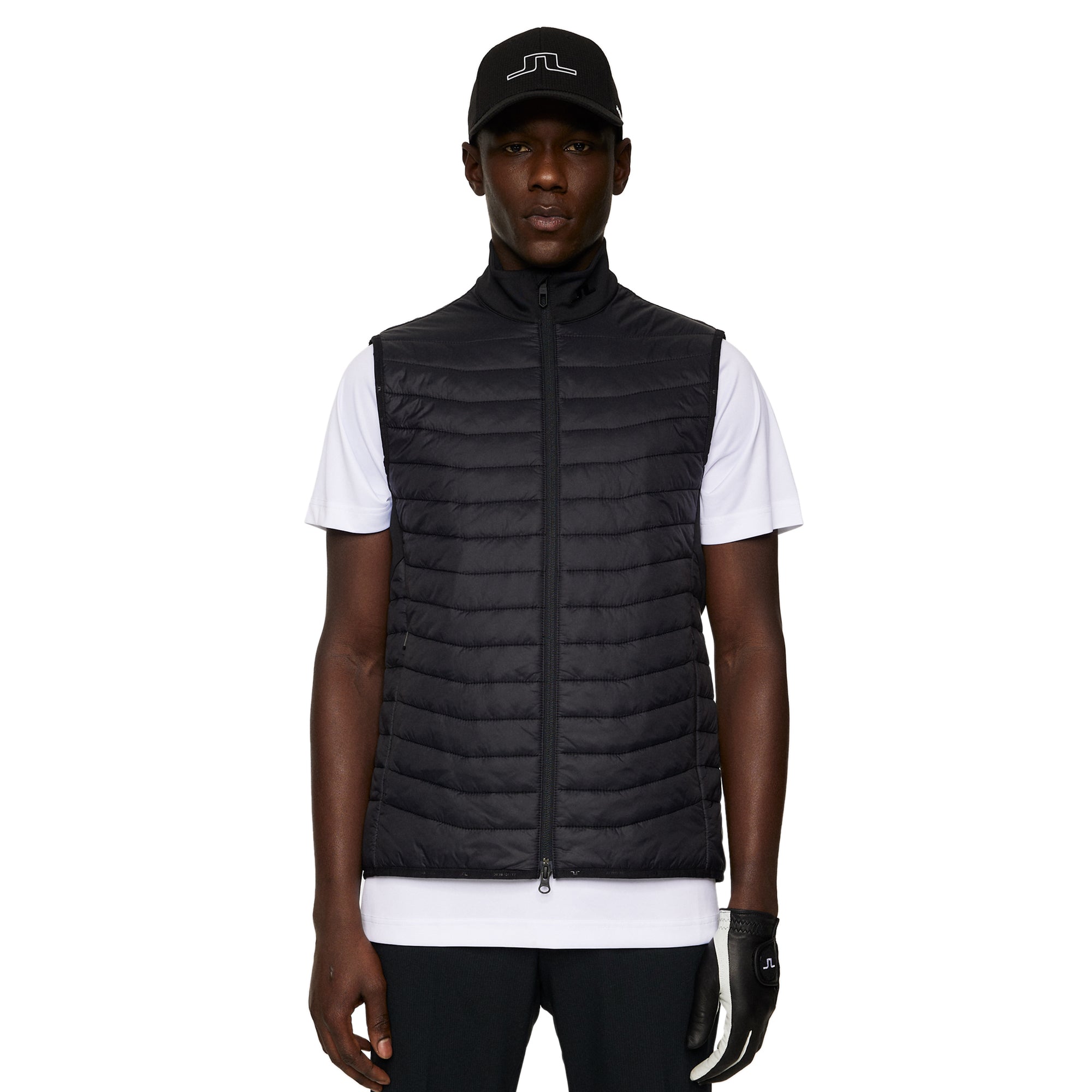 J.Lindeberg Golf Holden Quilt Hybrid Vest SS25 Black 9999