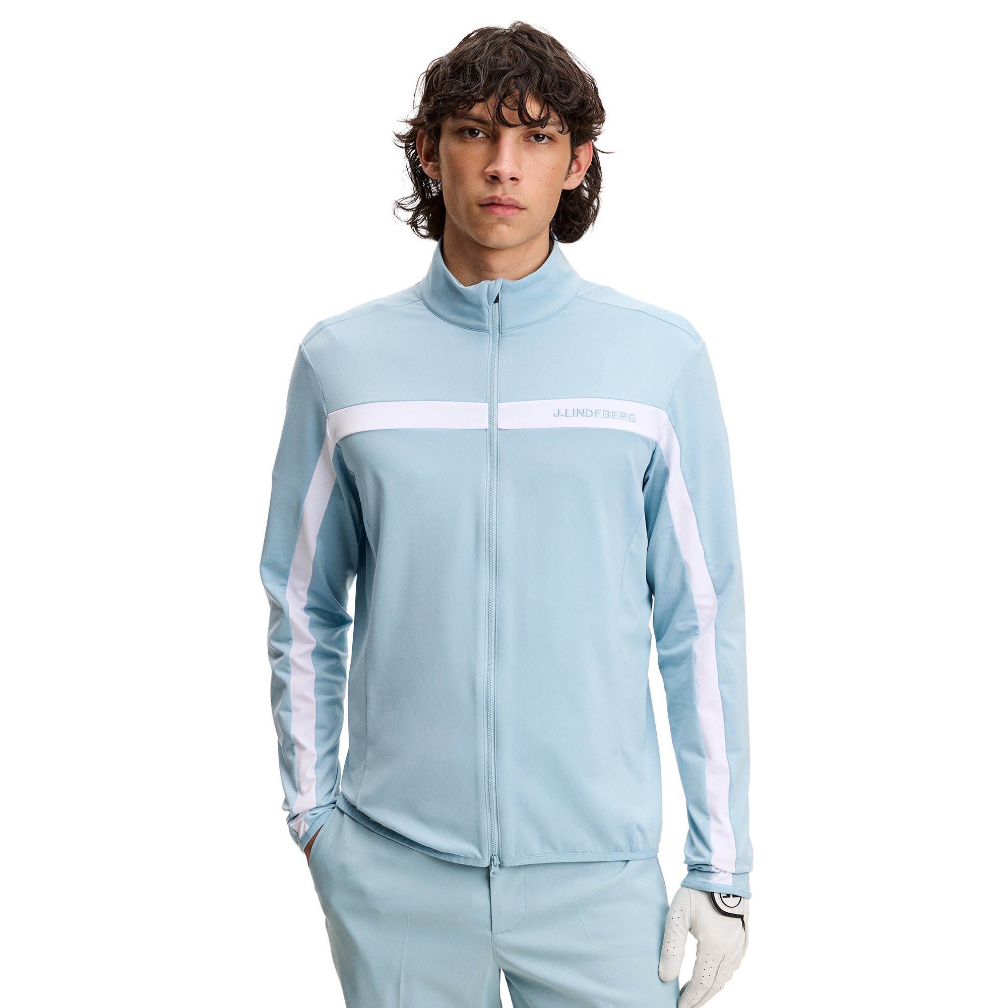J.Lindeberg Golf Jarvis Mid Layer Jacket SS26 - Forget Me Not O127