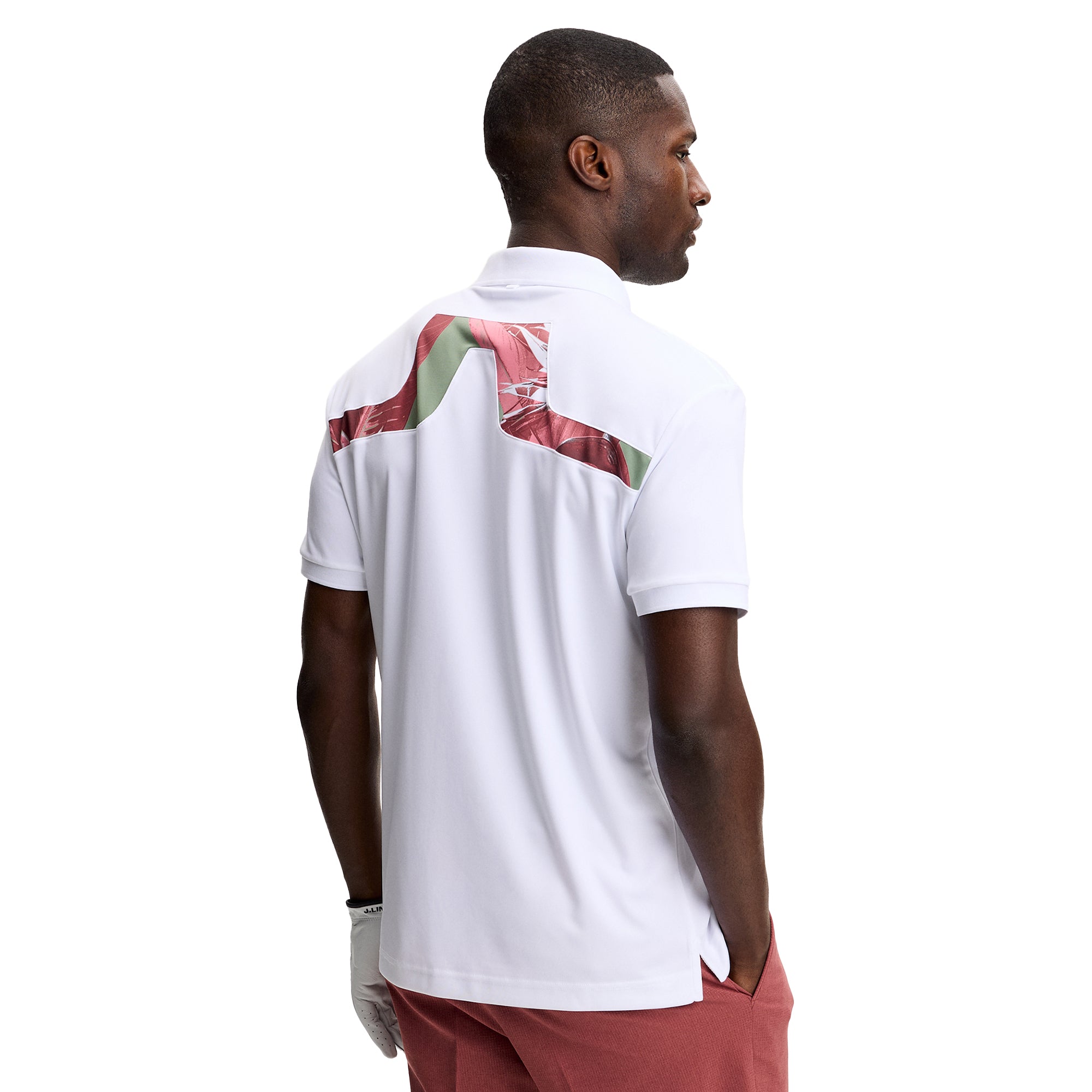 J.Lindeberg Golf KV Print Polo Shirt SS26 - Paradise Hedge Green