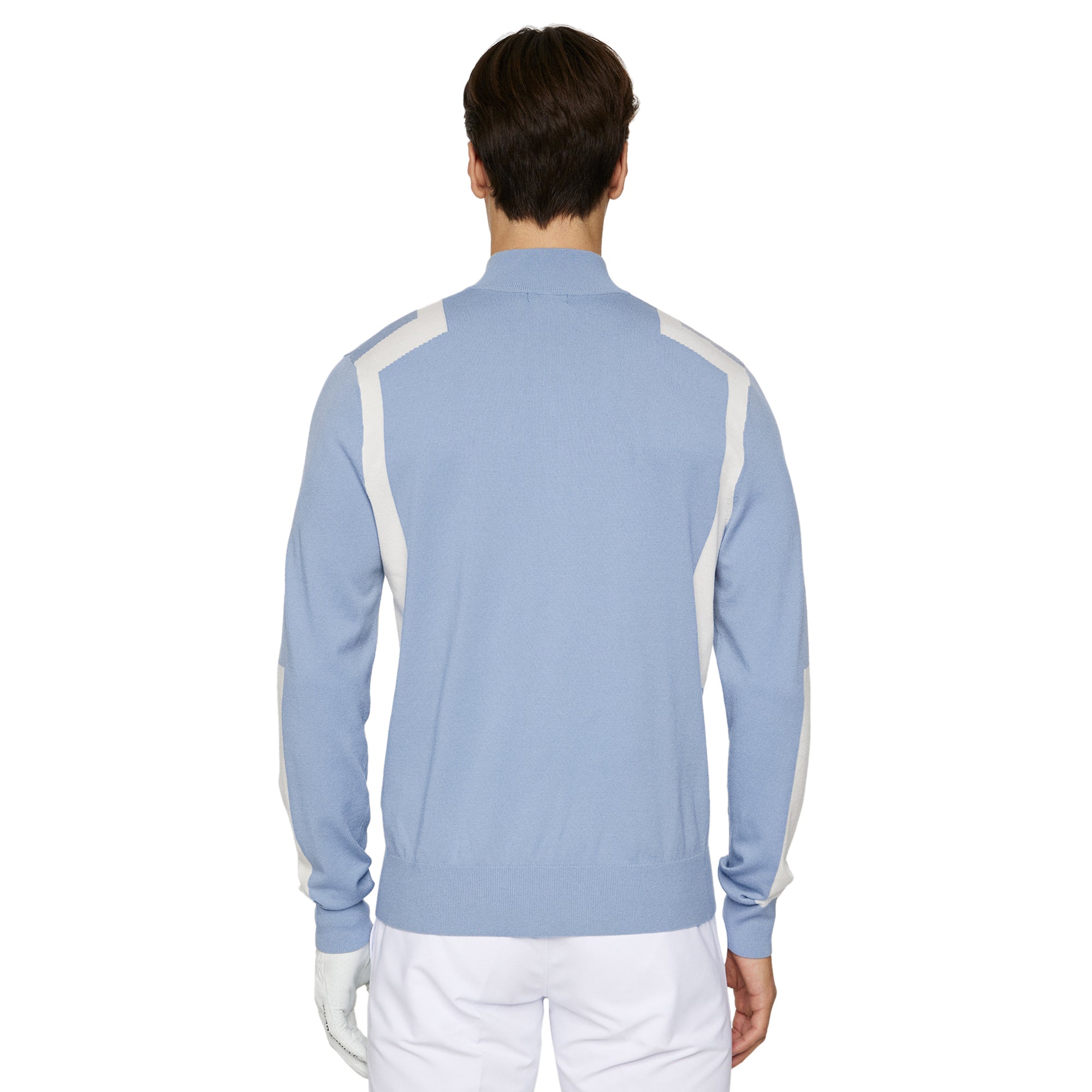 J.Lindeberg Golf Kendrick Knitted Zip Neck Sweater SS25 Rain Washed O539