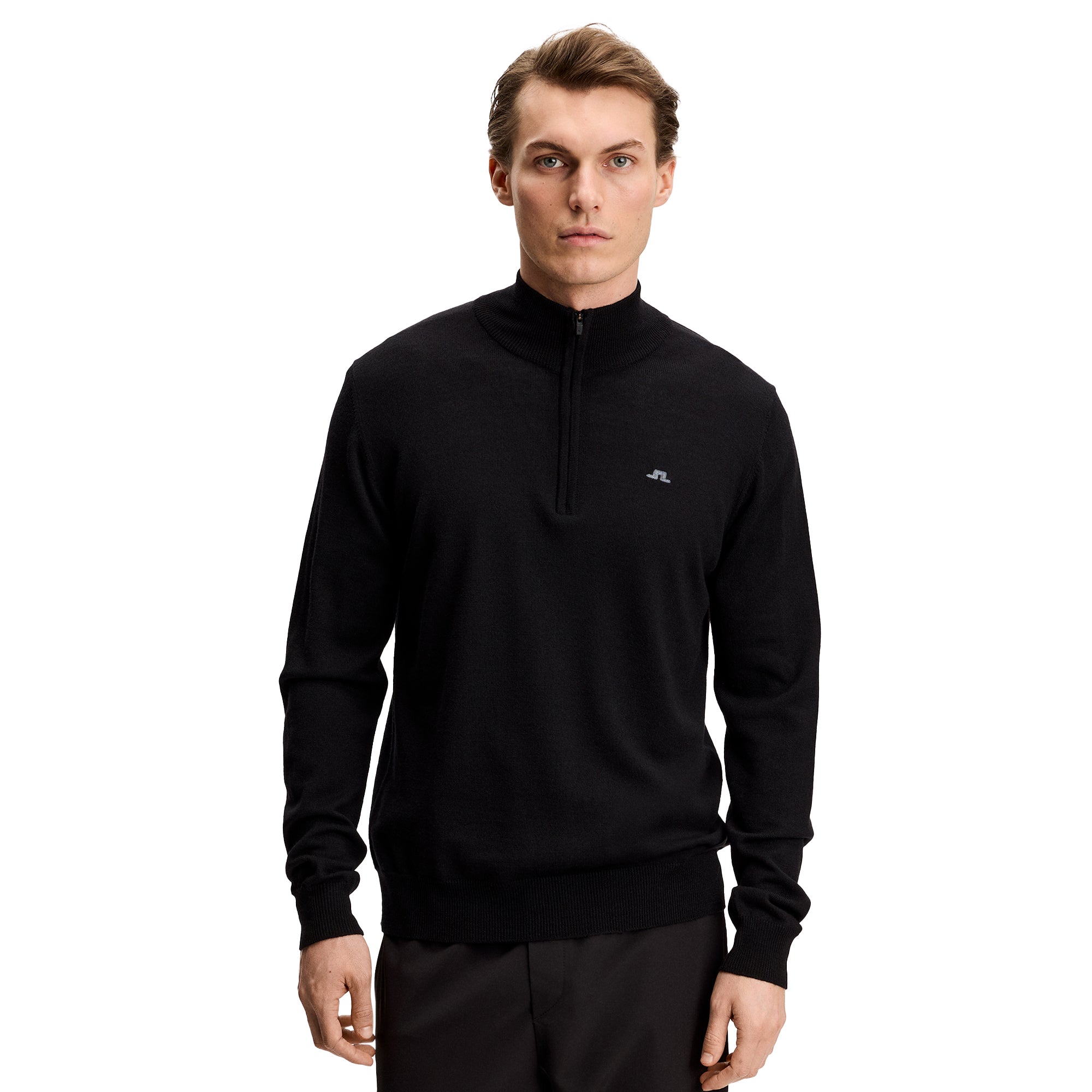 J.Lindeberg Golf Kiyan Merino 1/4 Zip Sweater NOOS - Light Grey