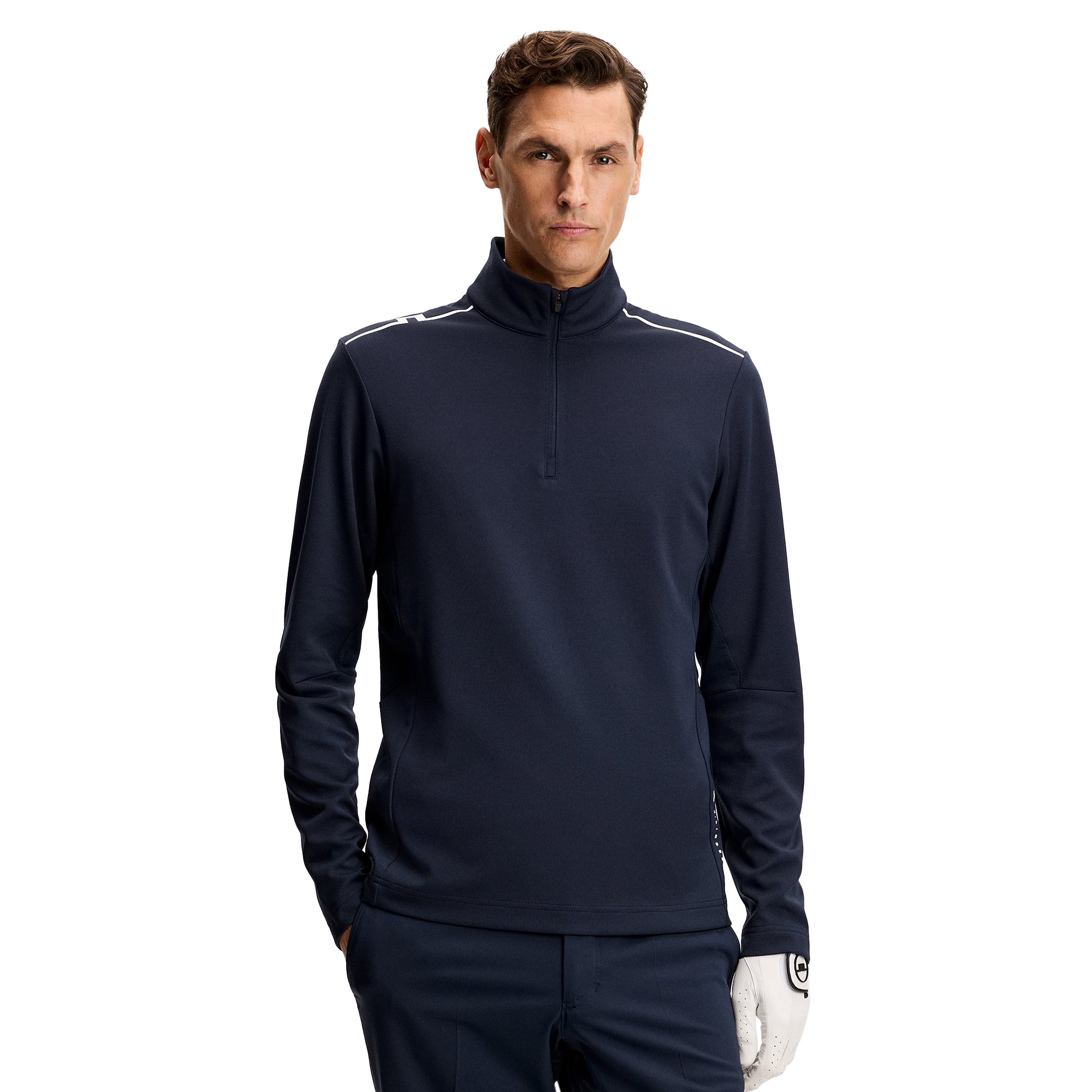 J.Lindeberg Golf Leon Mid Layer SS26 - JL Navy 6855 - GMJS14697