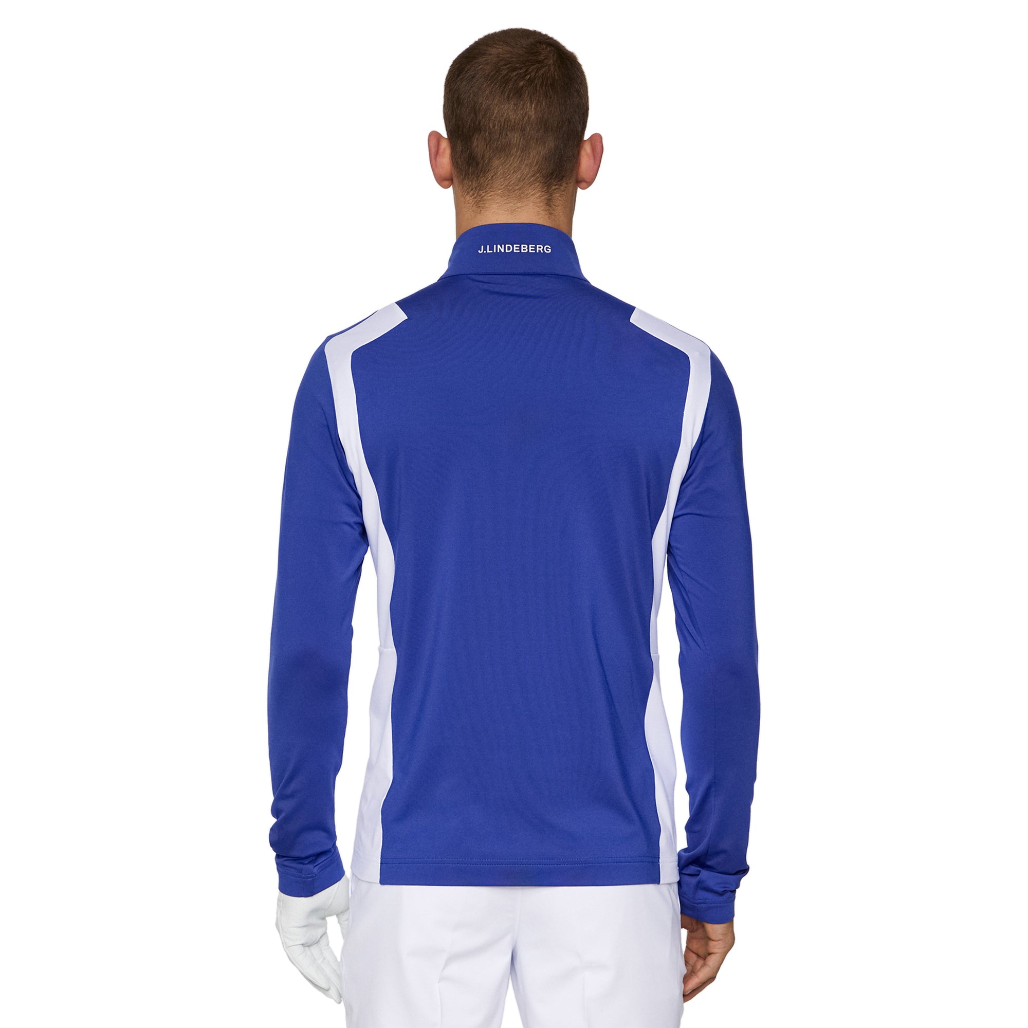 J.Lindeberg Golf Lukas Zip Mid Layer SS25 Clematis Blue O356