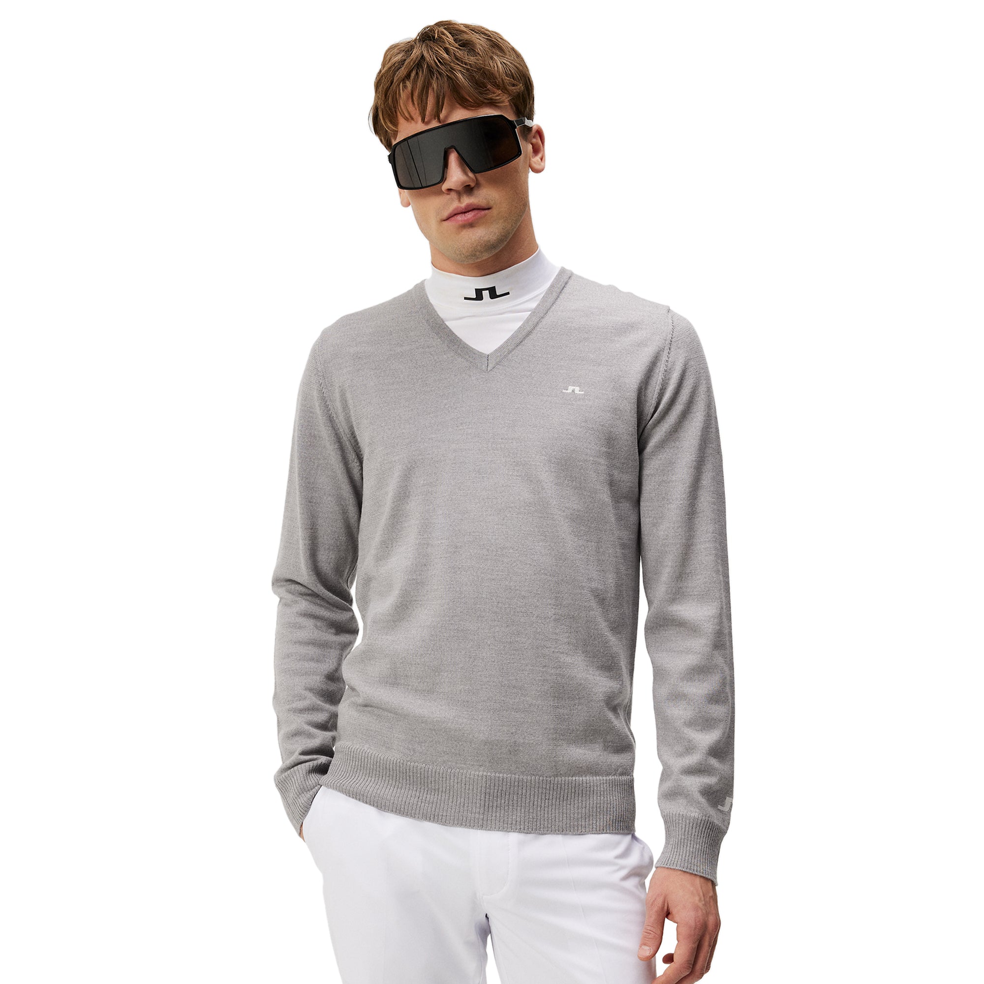 J.Lindeberg Golf Lymann Knitted Sweater SS25 - Tigers Eye