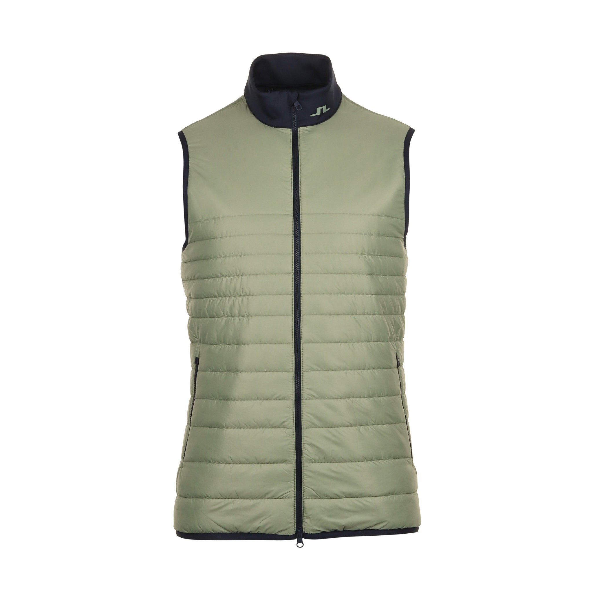 J.Lindeberg Golf Martino Quilt Hybrid Vest SS24 Oil Green M311