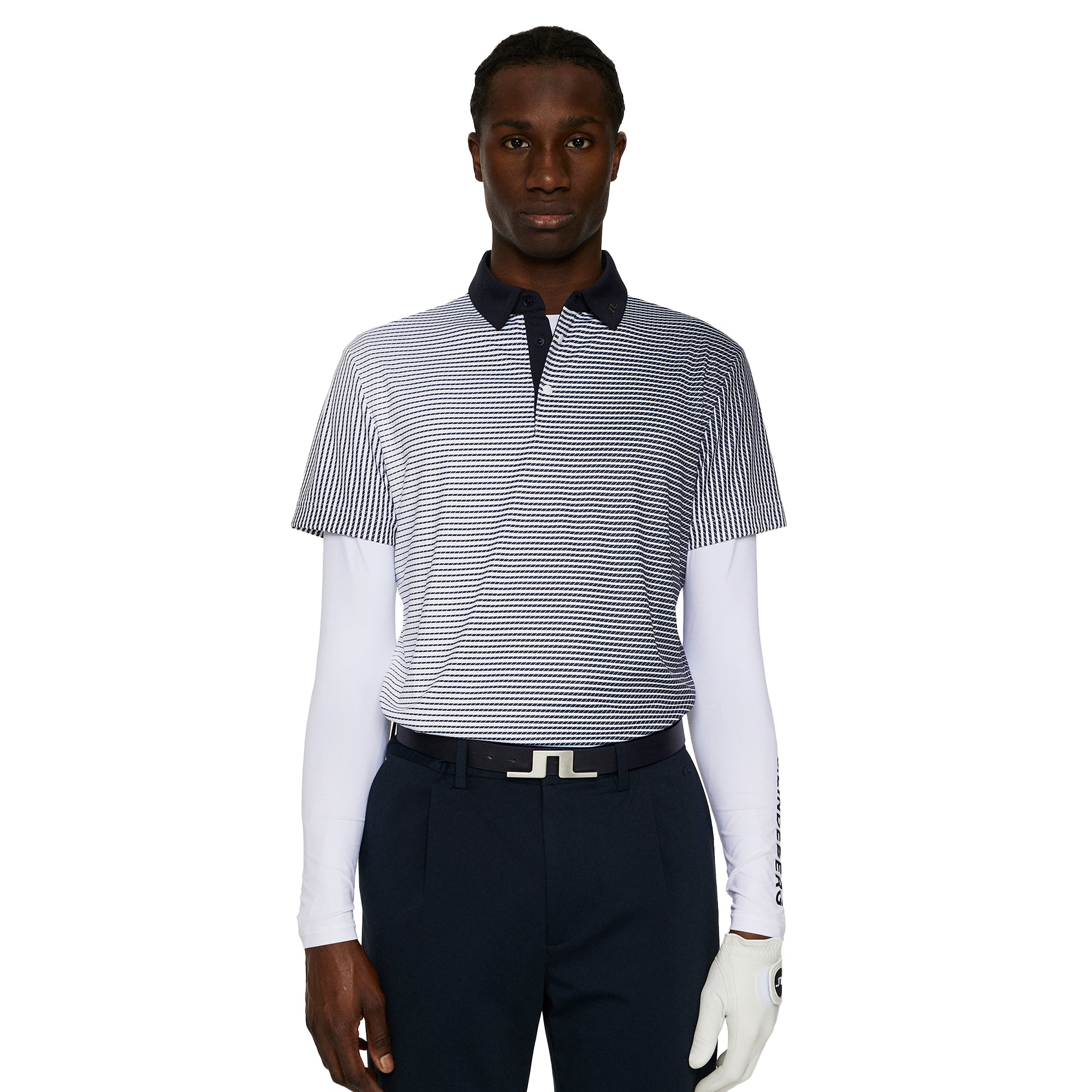 J.Lindeberg Golf Marvin Stripe Polo Shirt FW25