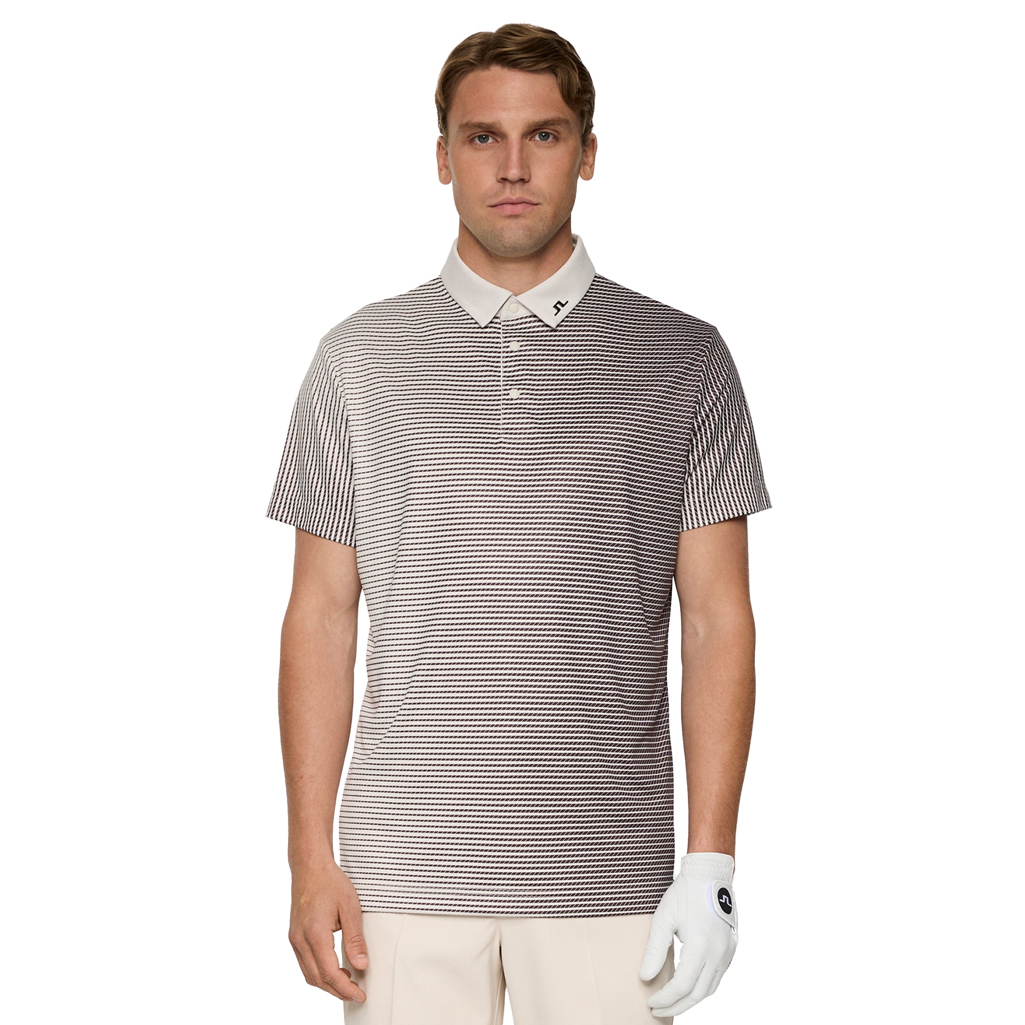 J.Lindeberg Golf Marvin Stripe Polo Shirt FW25