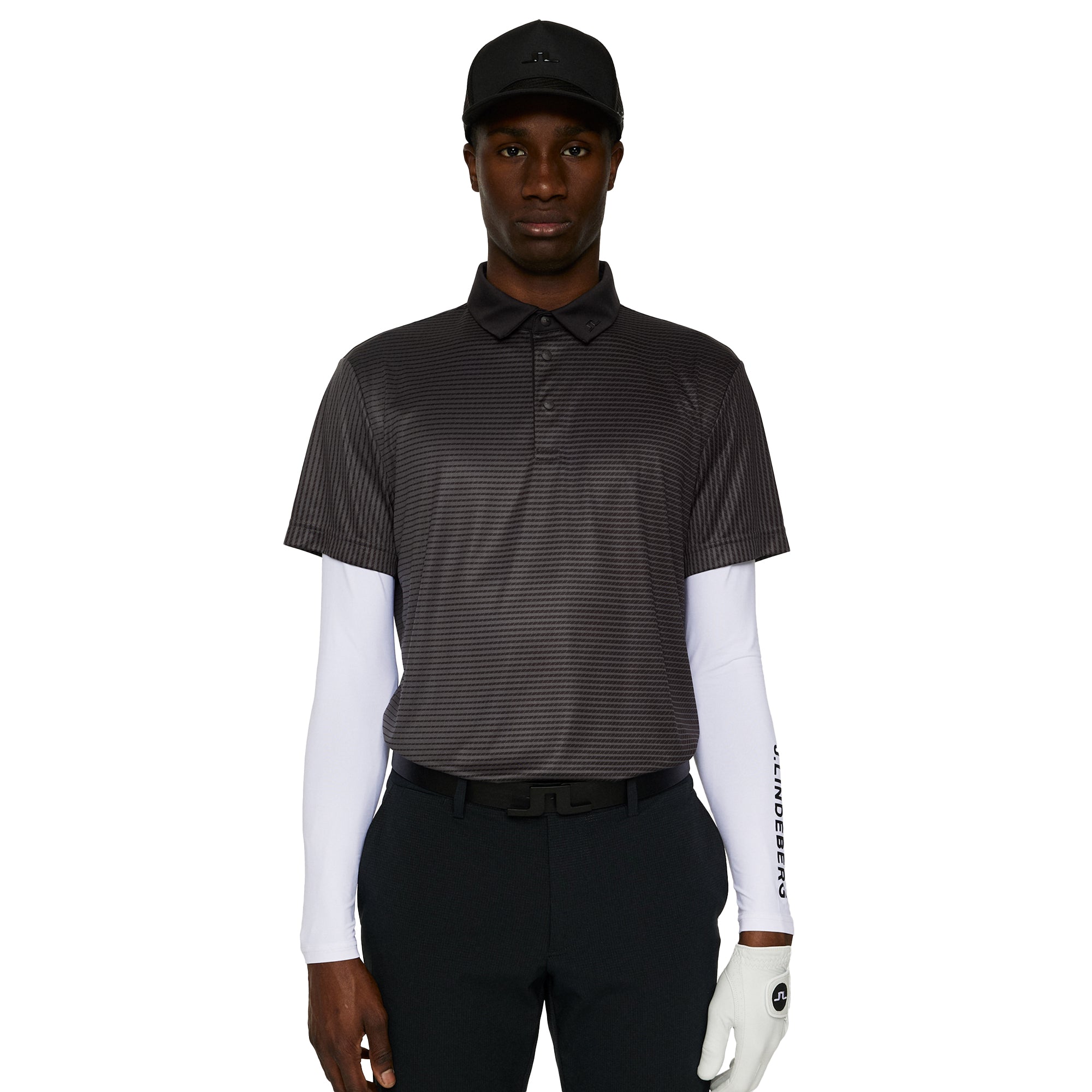 J.Lindeberg Golf Marvin Stripe Polo Shirt FW25