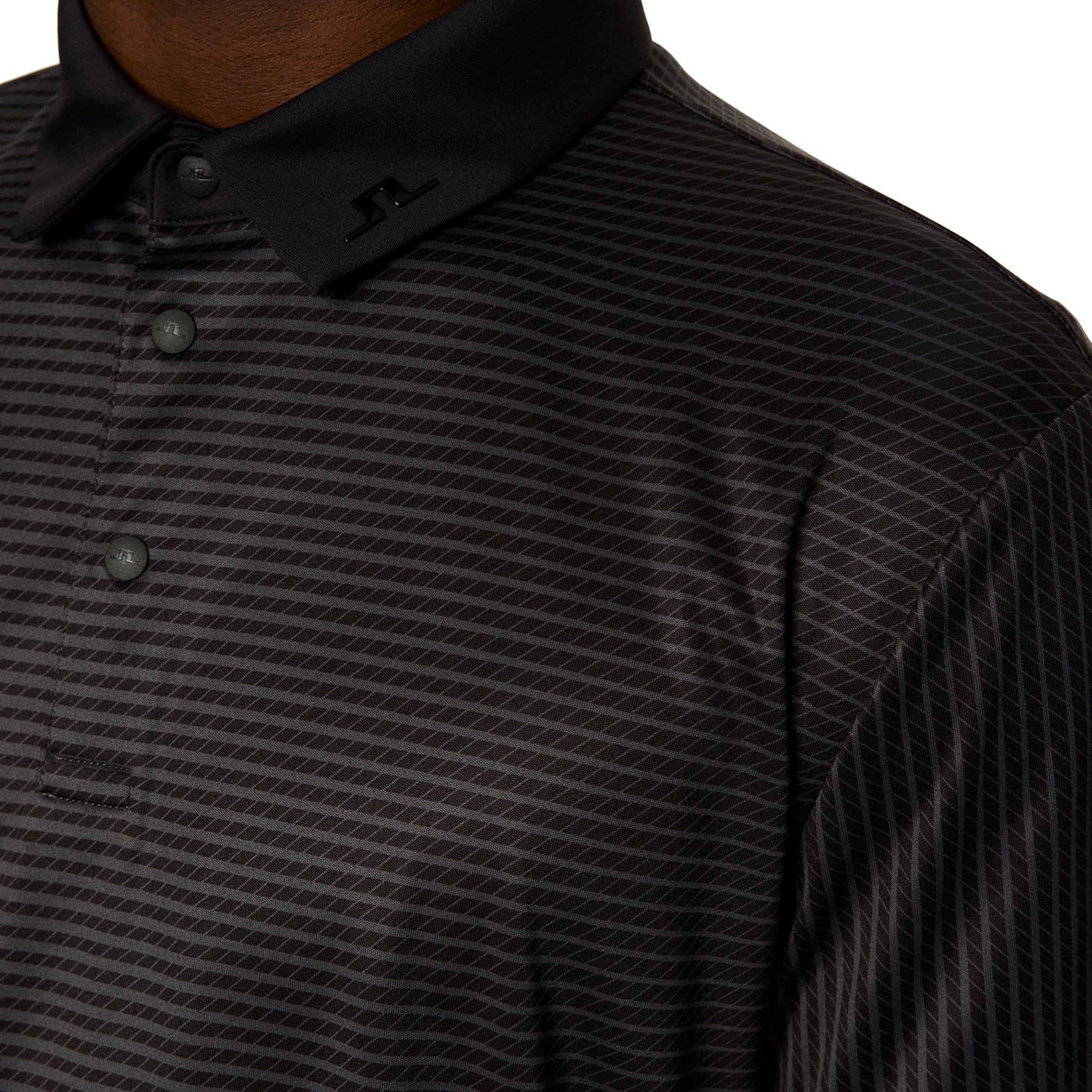 J.Lindeberg Golf Marvin Stripe Polo Shirt FW25