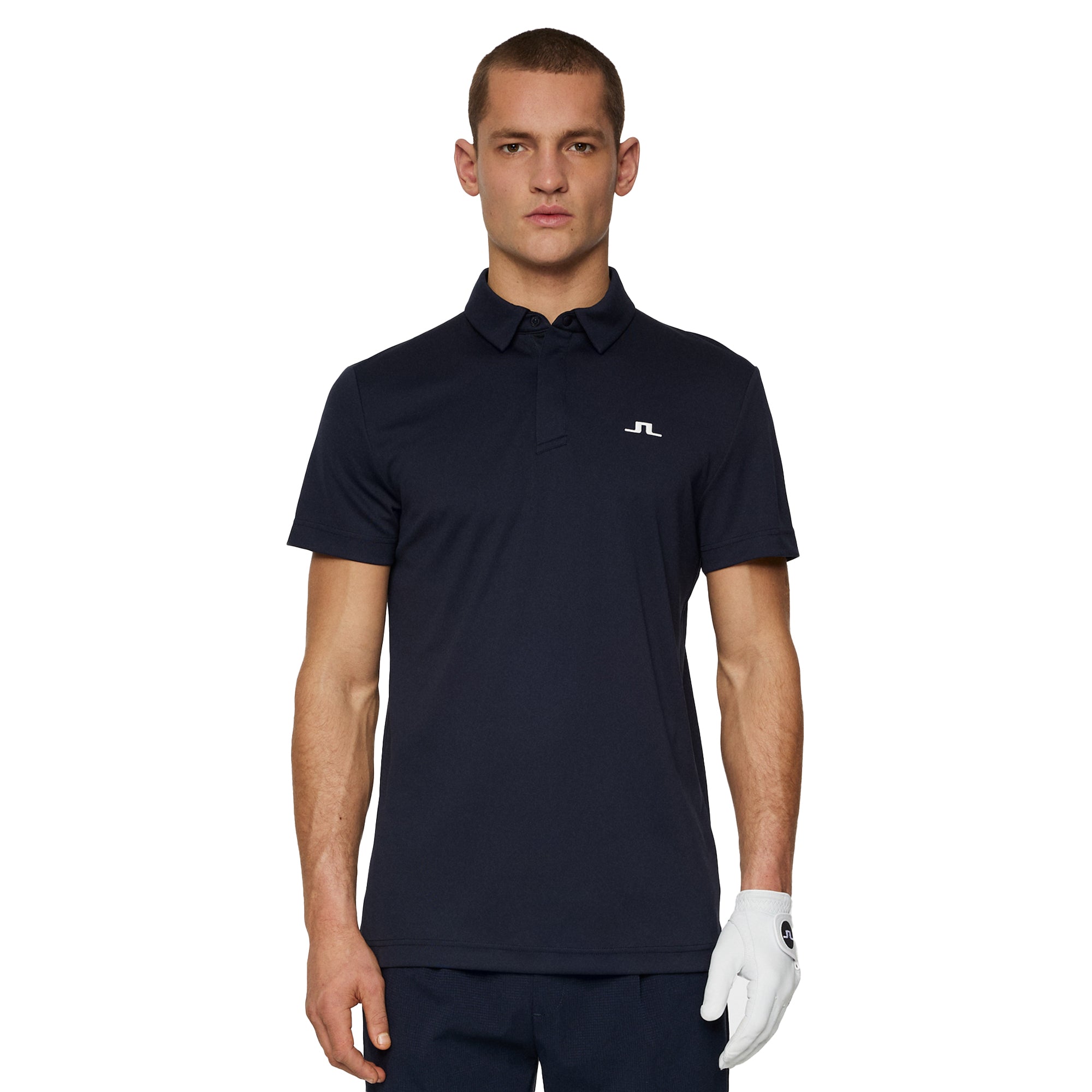 J.Lindeberg Golf Peat Polo Shirt SS25 JL Navy 6855