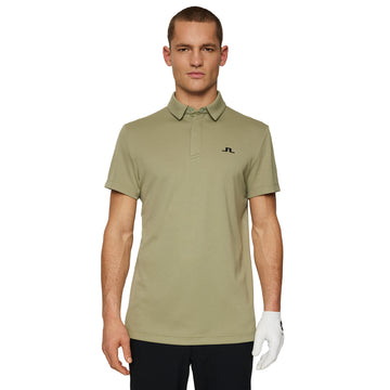 J.Lindeberg Golf Peat Polo Shirt SS25 Oil Green M311