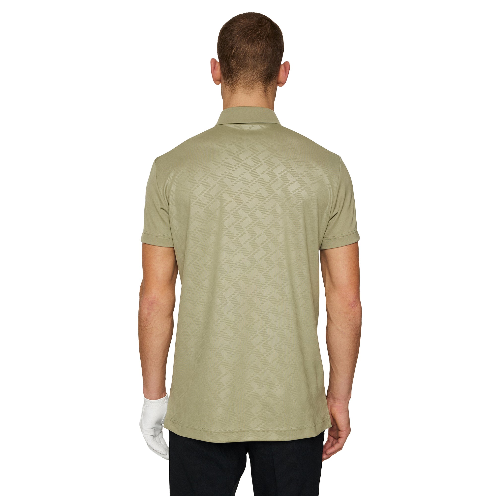 J.Lindeberg Golf Peat Polo Shirt SS25 Oil Green M311