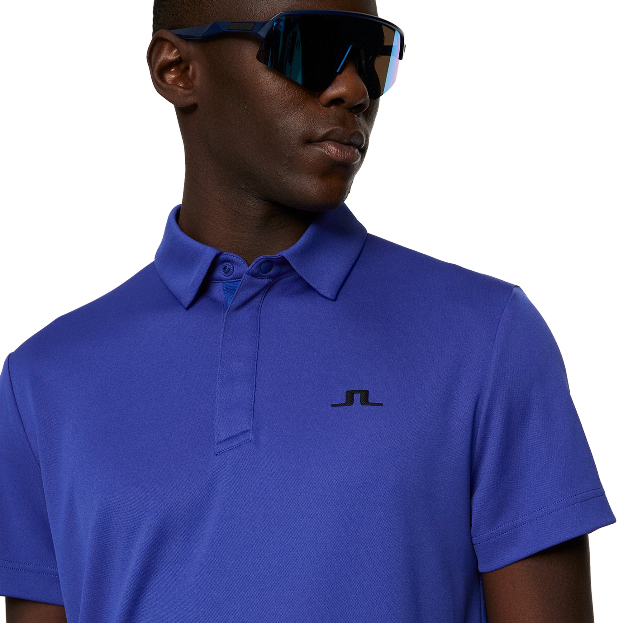J.Lindeberg Golf Peat Polo Shirt SS25 Clematis Blue O356
