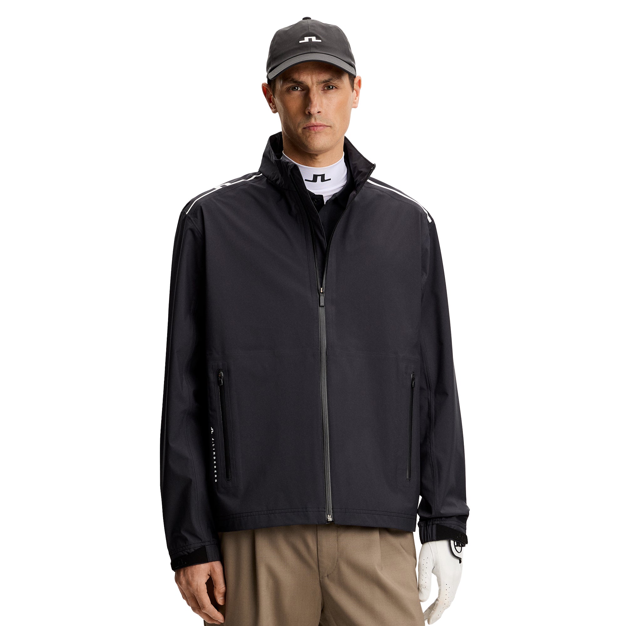 J.Lindeberg Golf Shay Rain Jacket SS26 - JL Navy 6855 - GMOW14435