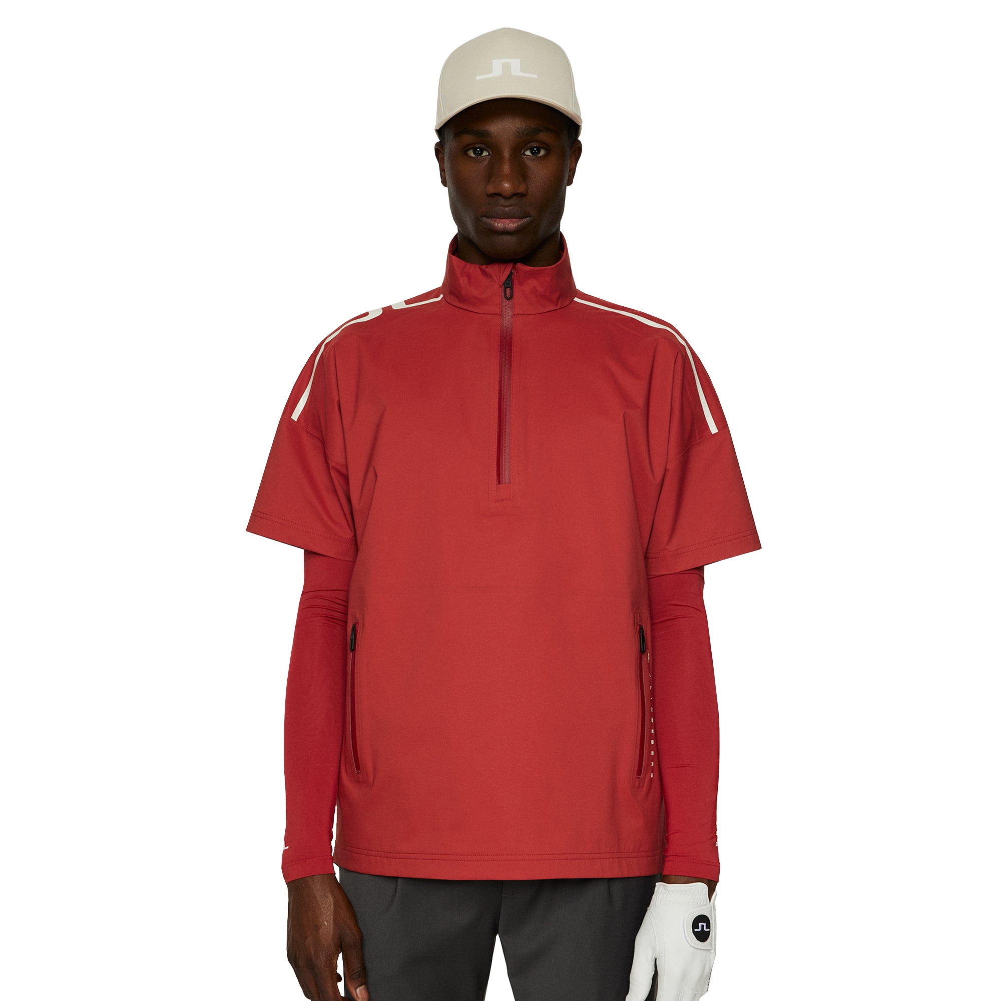 J.Lindeberg Golf Shay Rain Shirt FW25 - JL Navy 6855 - GMOW13078