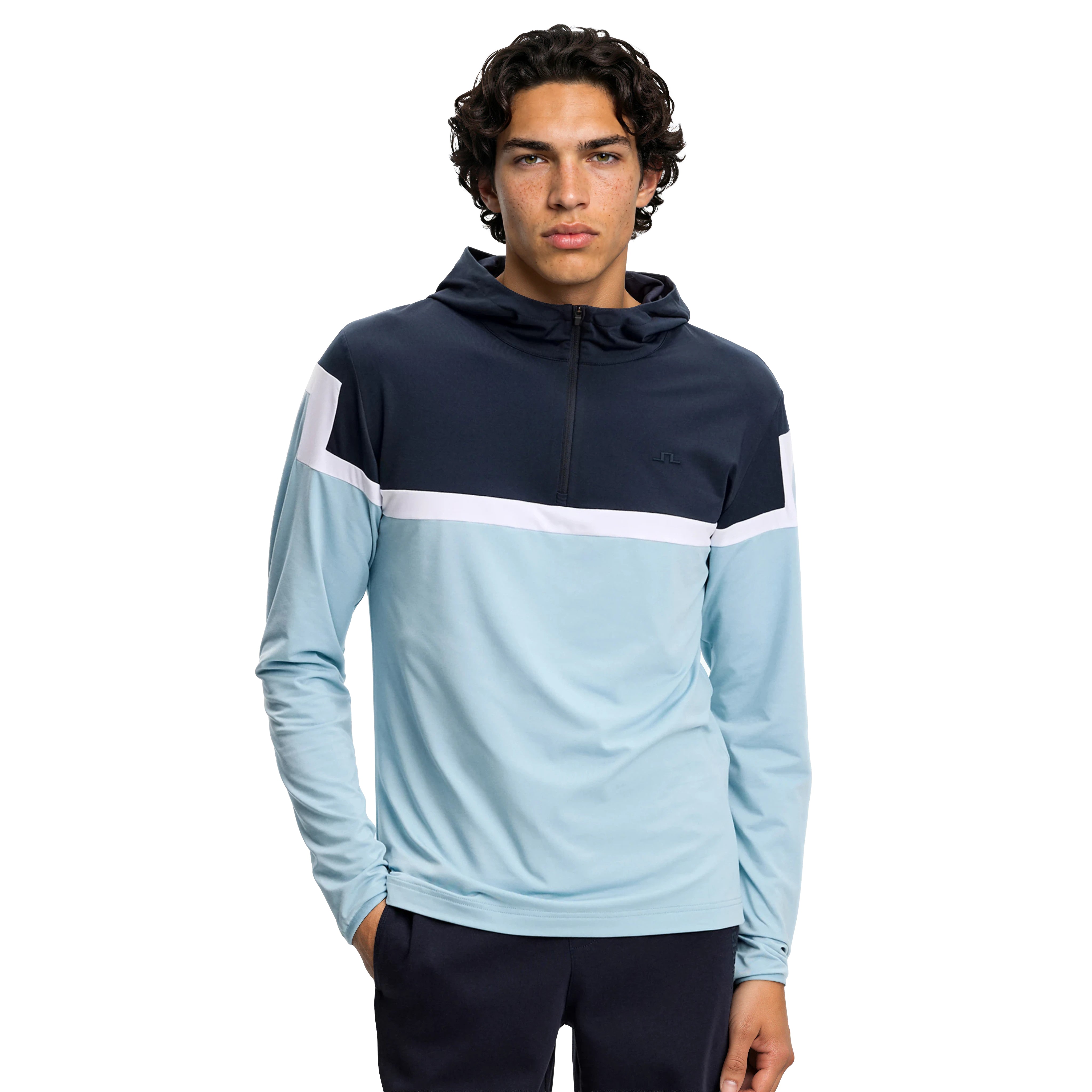 J.Lindeberg Golf Sole Zip Hoodie - JL Navy 6855 - GMJS14703-6855