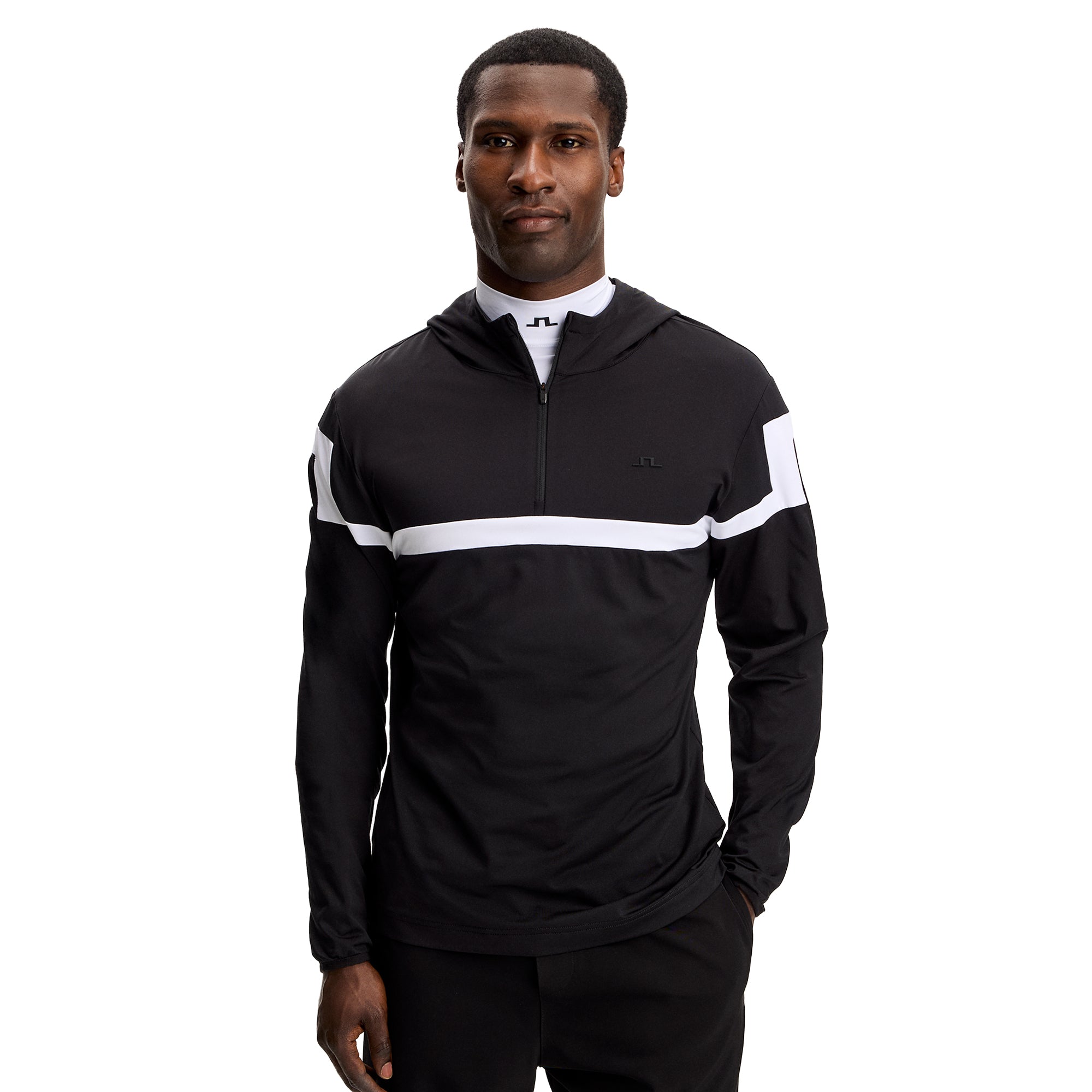 J.Lindeberg Golf Sole Zip Hoodie - JL Navy 6855 - GMJS14703-6855
