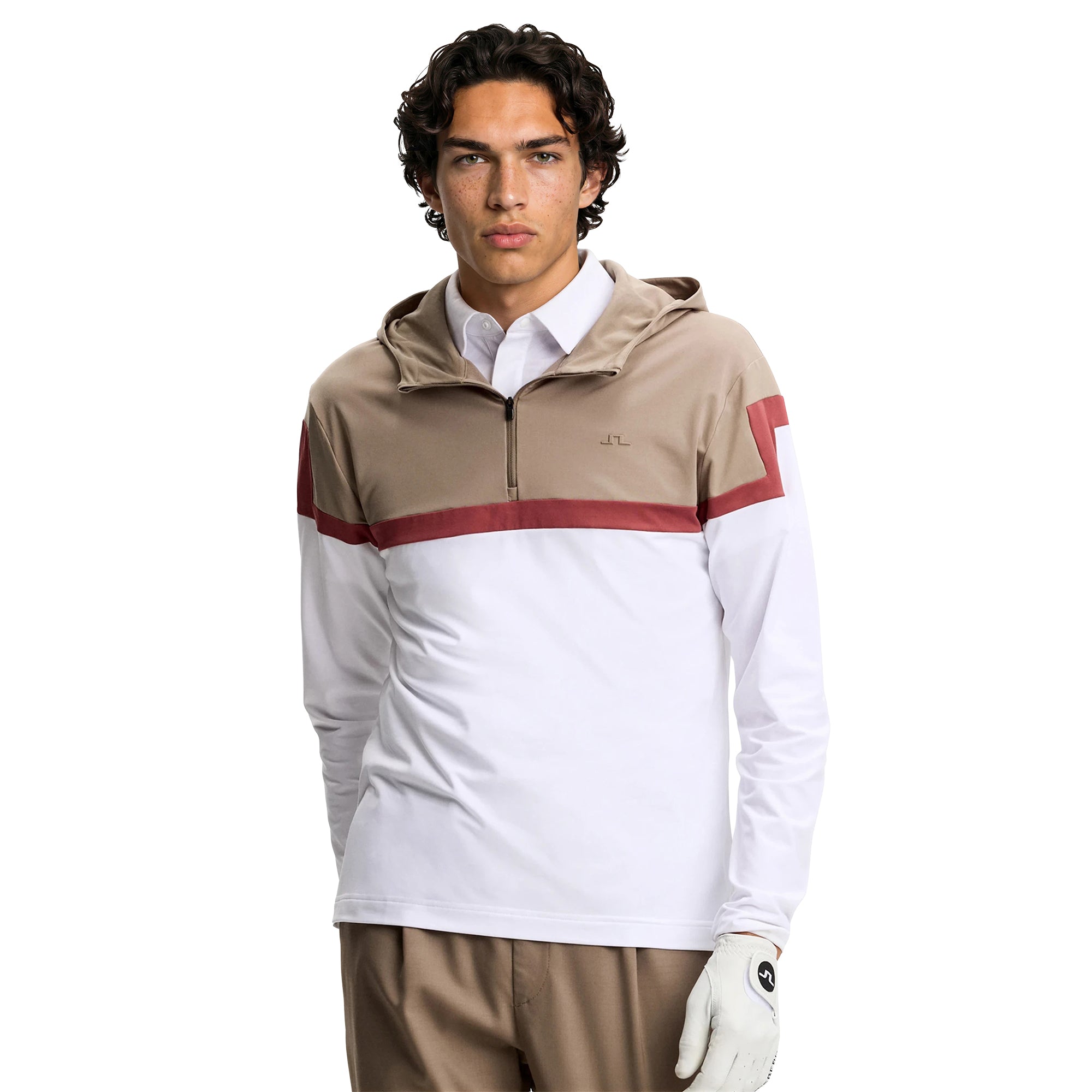 J.Lindeberg Golf Sole Zip Hoodie - JL Navy 6855 - GMJS14703-6855