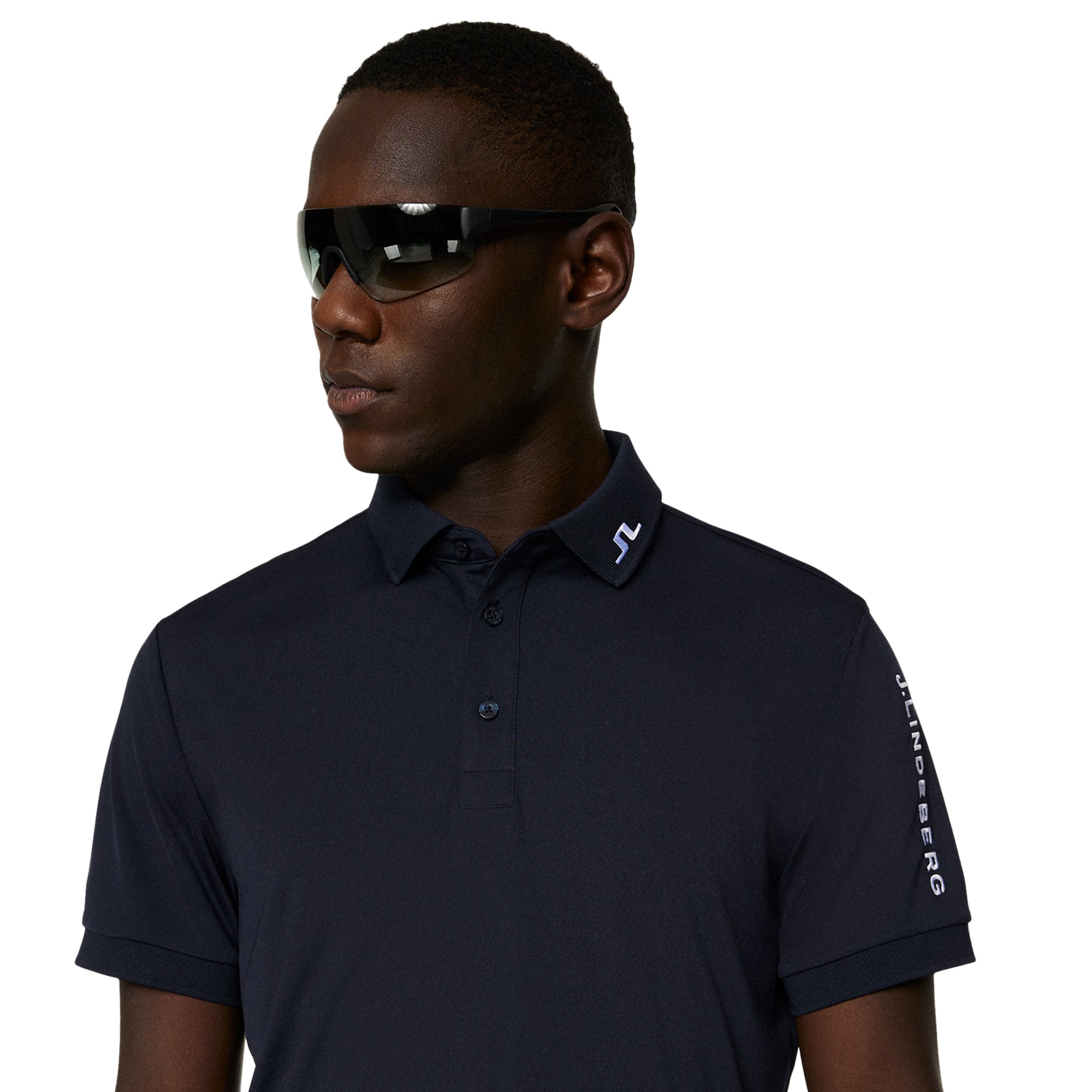 J.Lindeberg Golf Tour Tech Polo Shirt JL Navy 6855