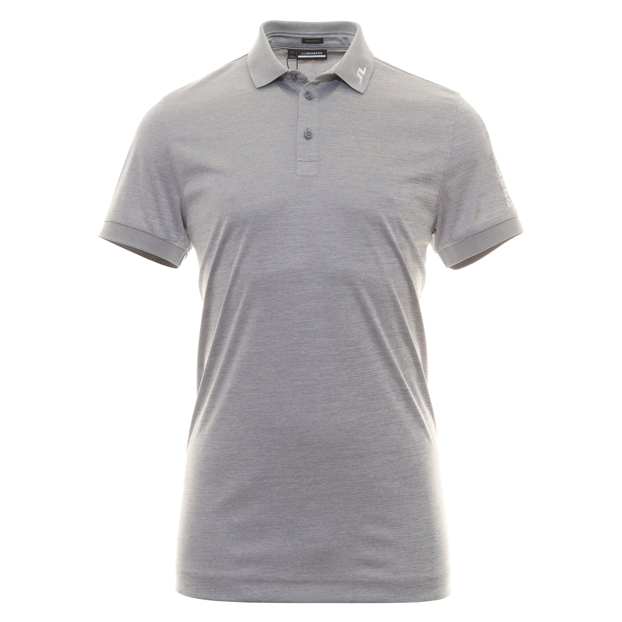 J.Lindeberg Golf Tour Tech Polo Shirt GMJT08836 Grey Melange 9363 ...