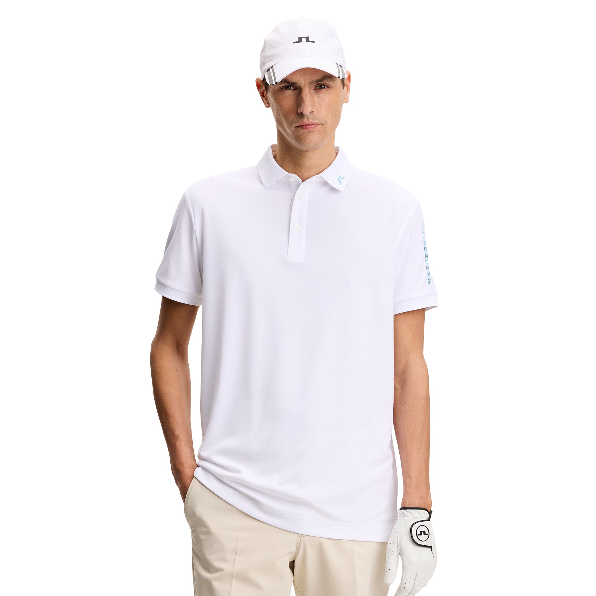 J.Lindeberg Golf Tour Tech Polo Shirt PS26 - White 0000