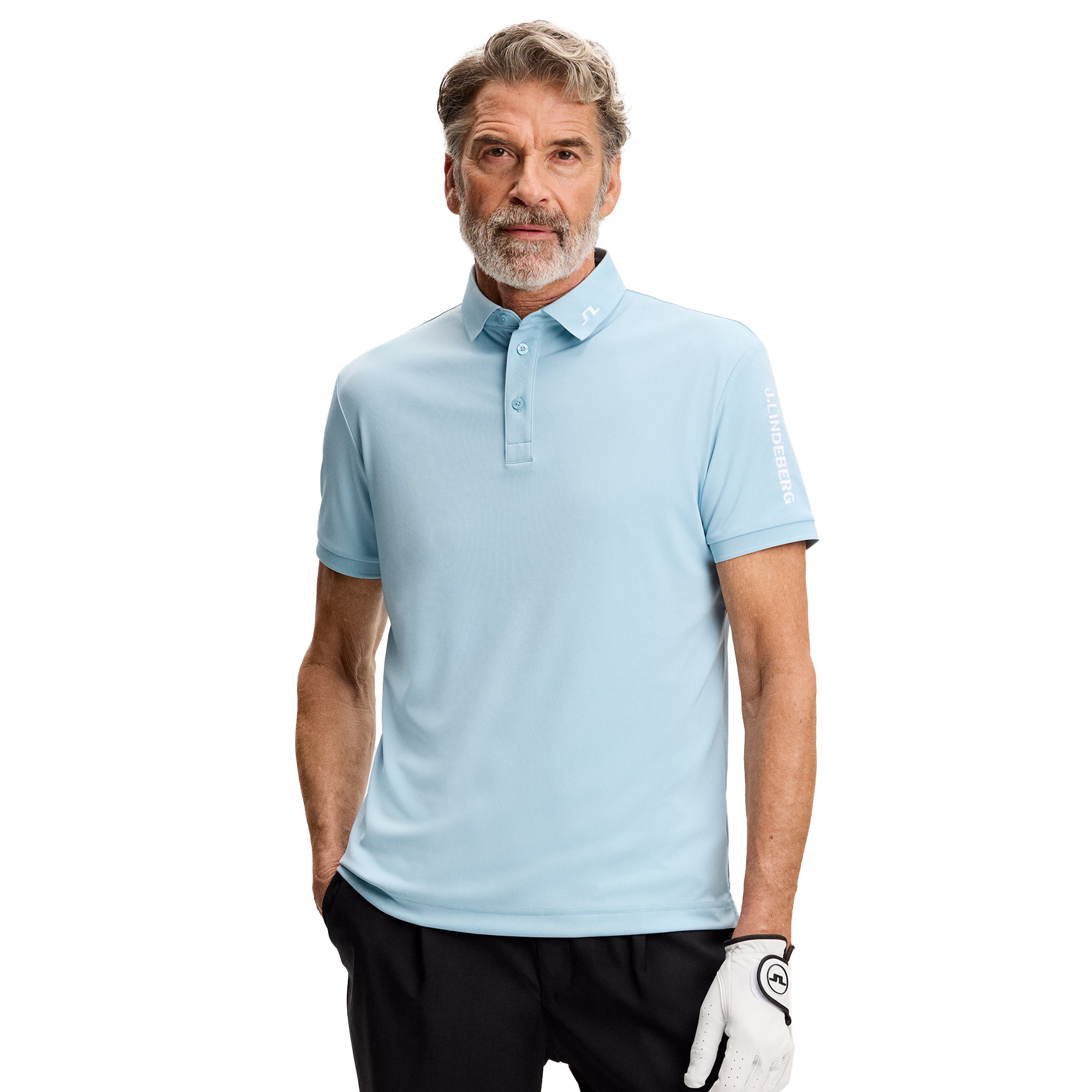J.Lindeberg Golf Tour Tech Polo Shirt SS26 - Forget Me Not O127
