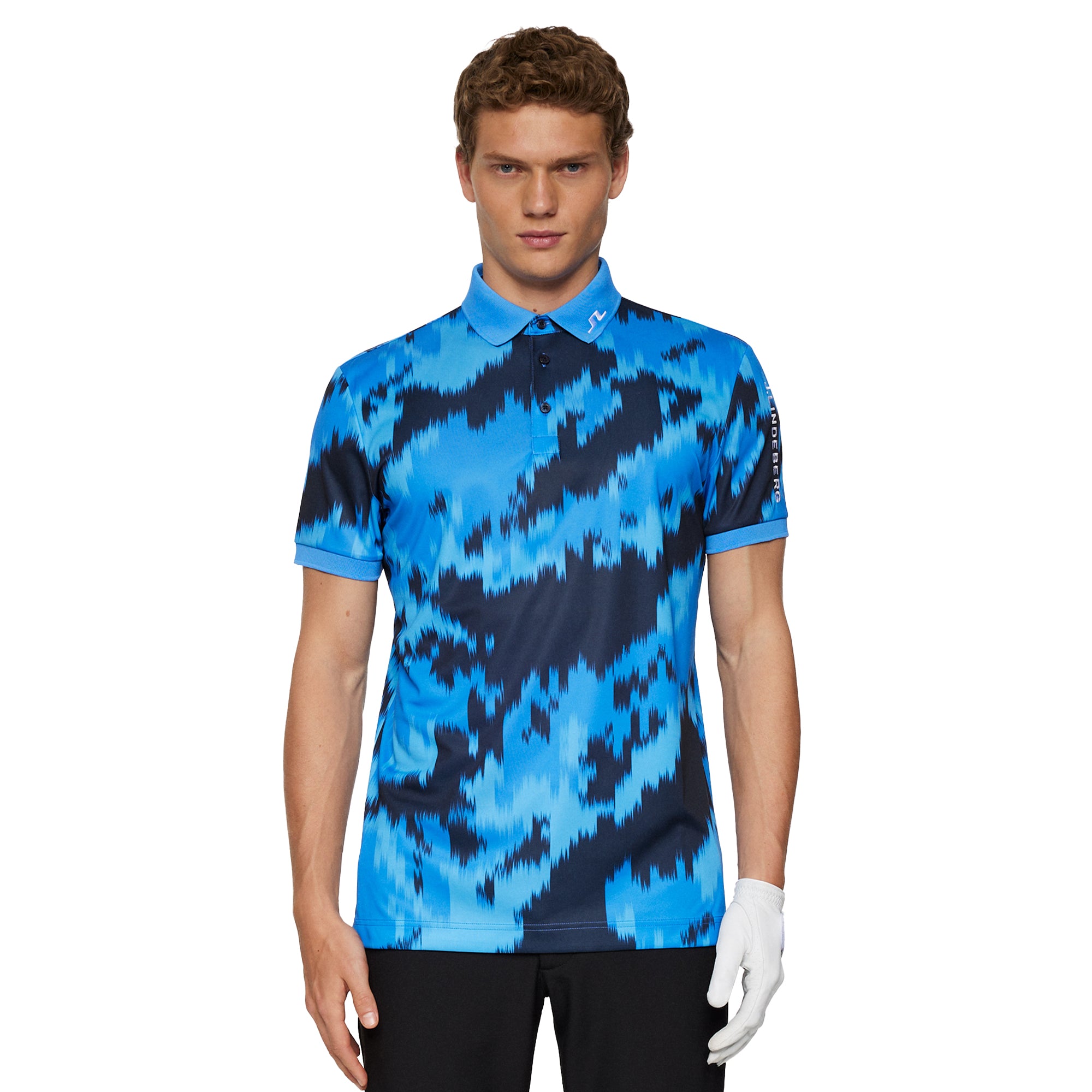J.Lindeberg Golf Tour Tech Print Polo Shirt FW25