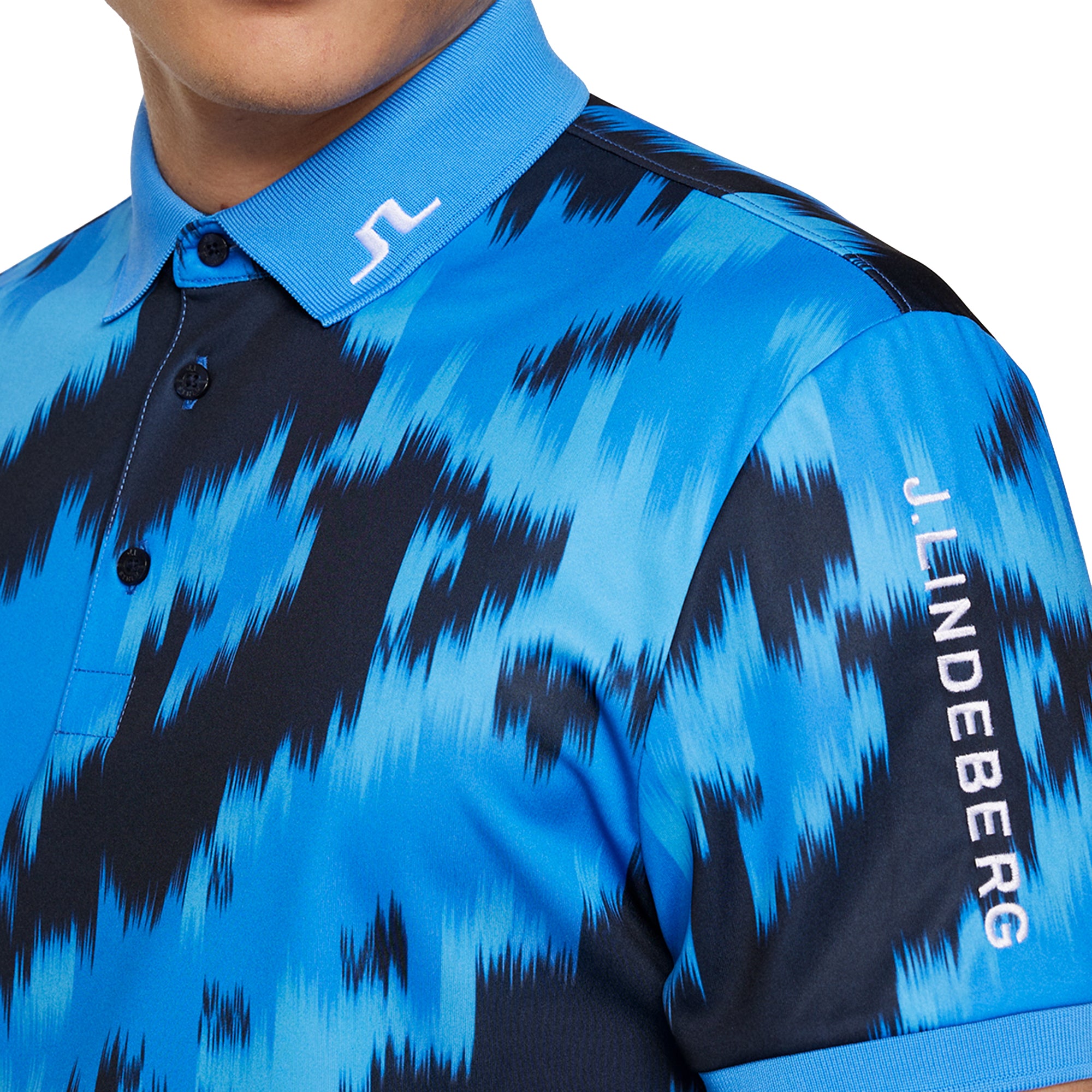 J.Lindeberg Golf Tour Tech Print Polo Shirt FW25