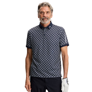 J.Lindeberg Golf Tour Tech Print Polo Shirt