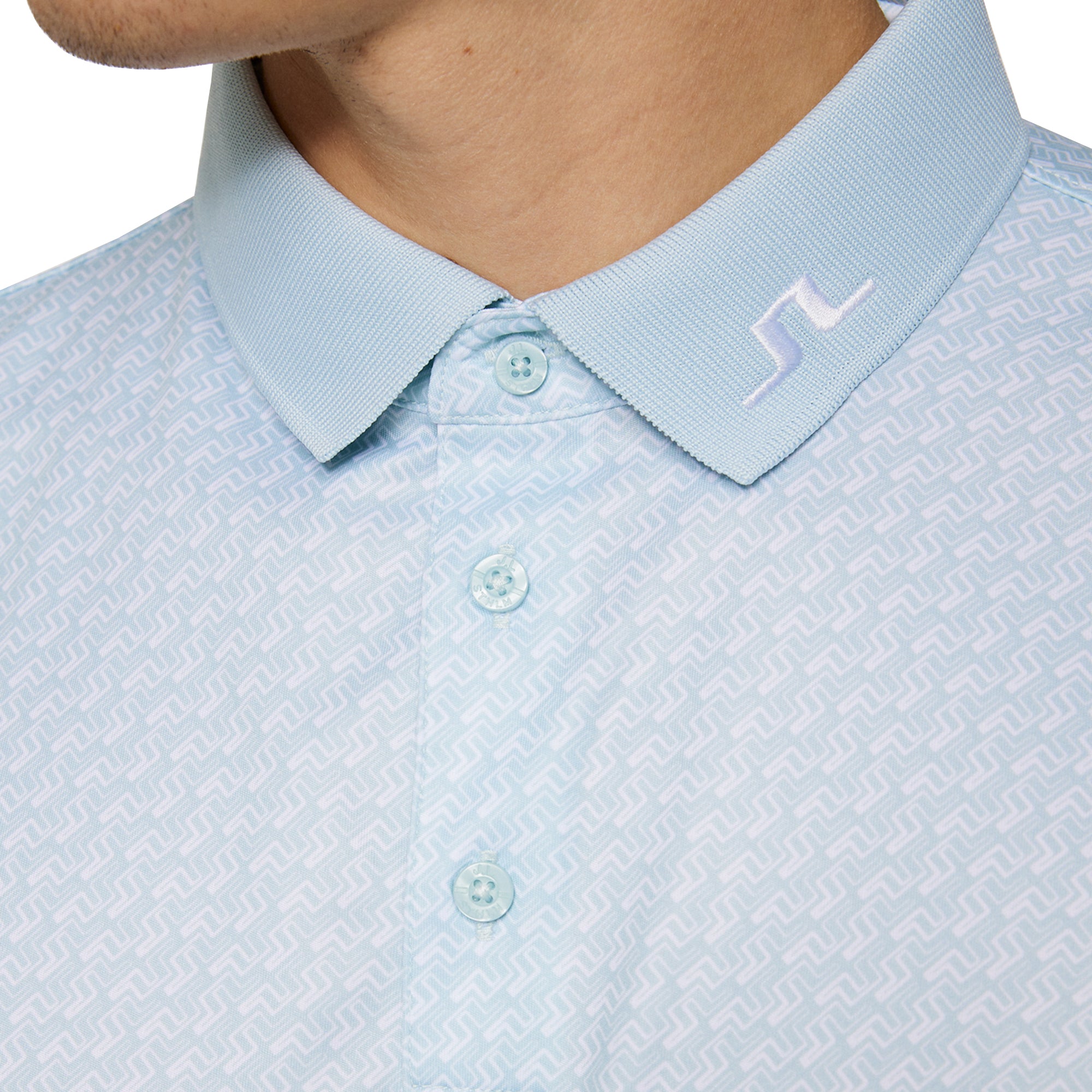 J.Lindeberg Golf Tour Tech Print Polo Shirt SH25