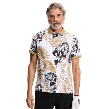 J.Lindeberg Golf Tour Tech Print Polo Shirt