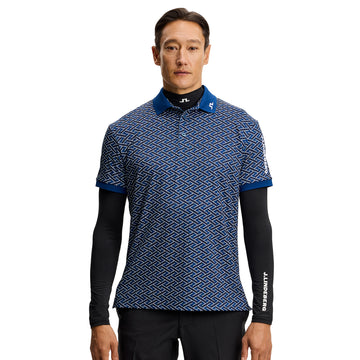 J.Lindeberg Golf Tour Tech Print Polo Shirt