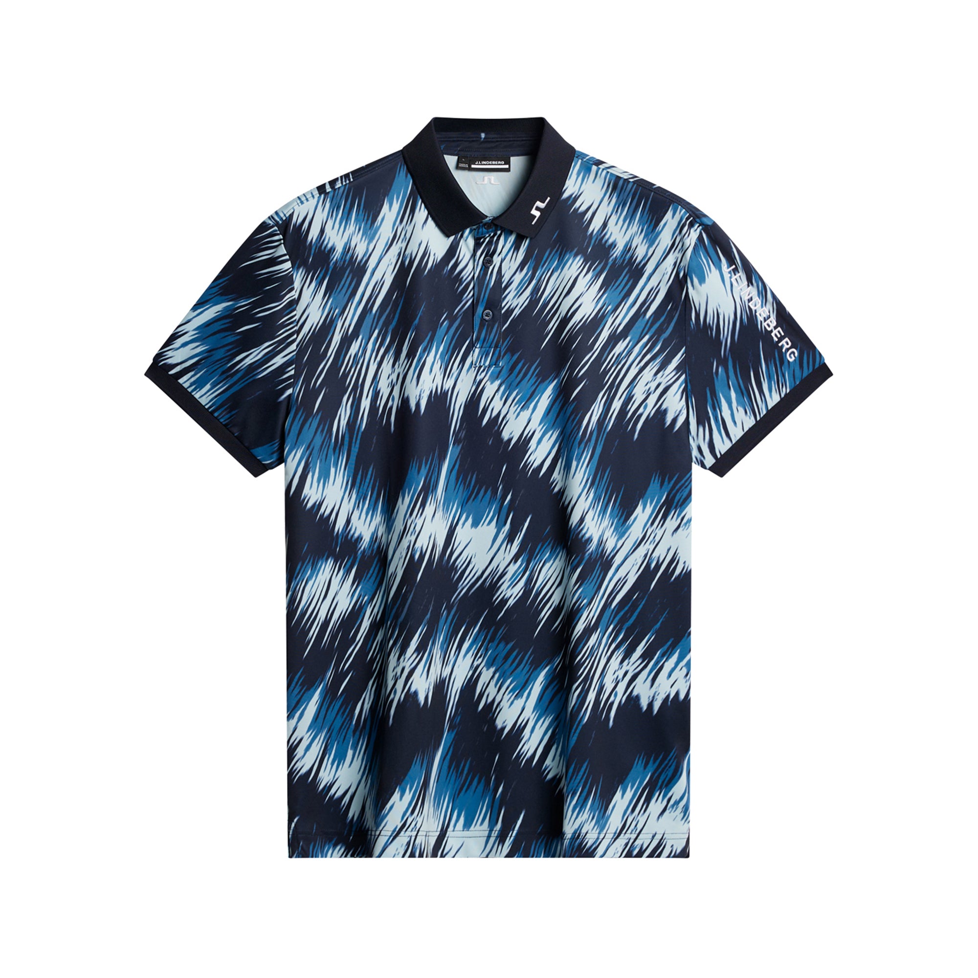 J.Lindeberg Golf Tour Tech Print Polo Shirt SH25