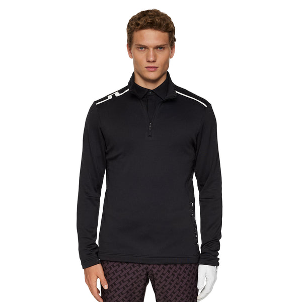 J.Lindeberg Golf Vinnie 1/4 Zip Mid Layer FW25 - Black 9999
