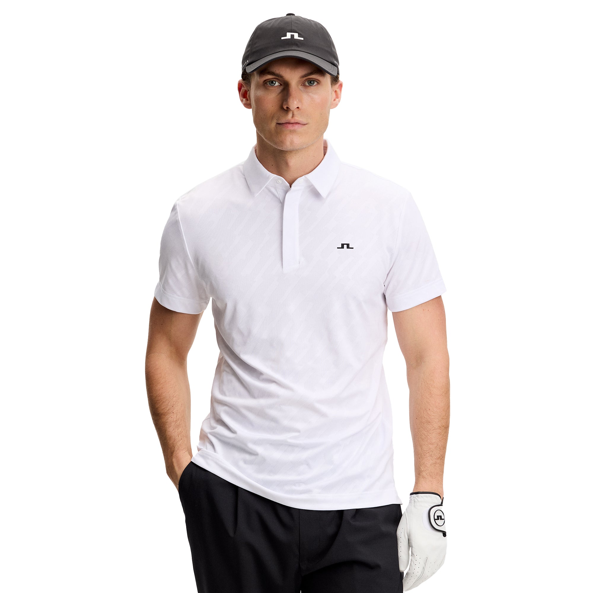 J.Lindeberg Golf Wilhelm Polo Shirt SS26 - White 0000 - GMJT14662