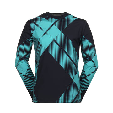 J.Lindeberg Golf x Glenmuir Johan Windbreak Sweater Glenmuir Tartan Teal W104