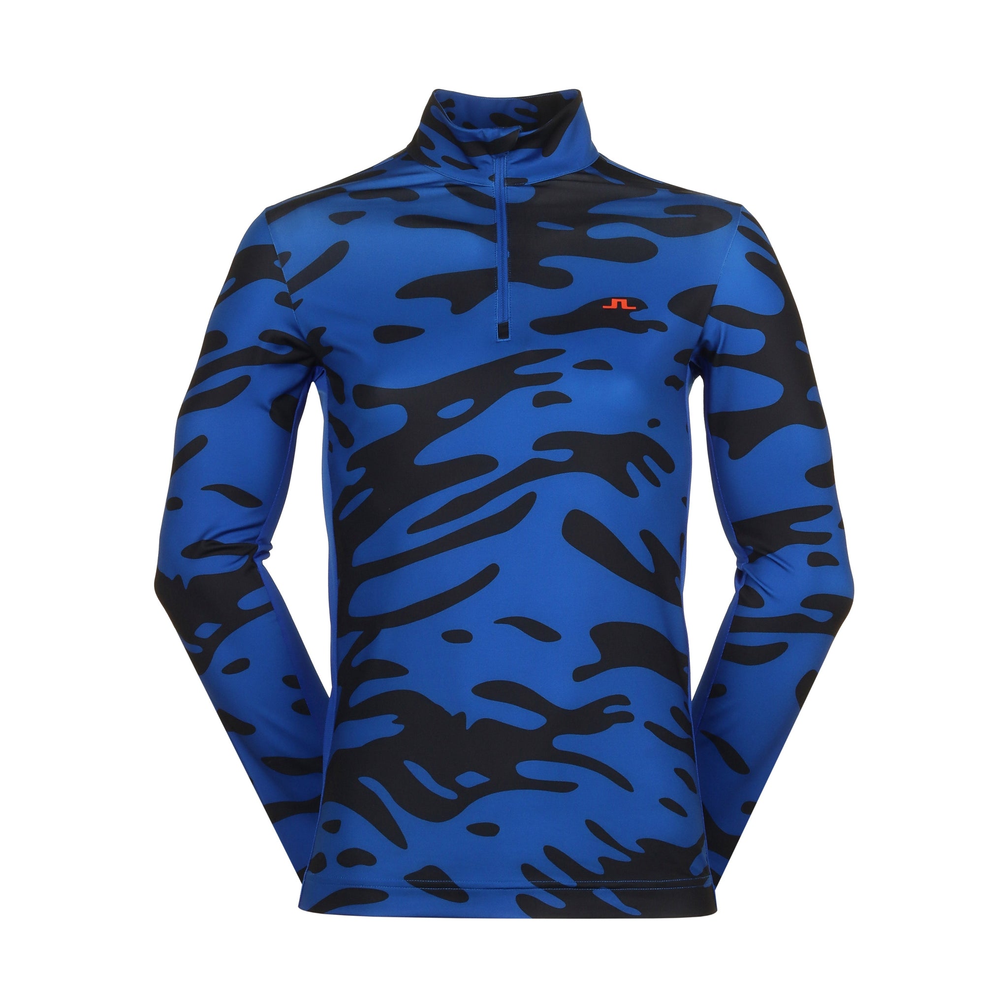 J.Lindeberg Golf Luke Print Mid Layer SS24 Neptune Nautical Blue O496