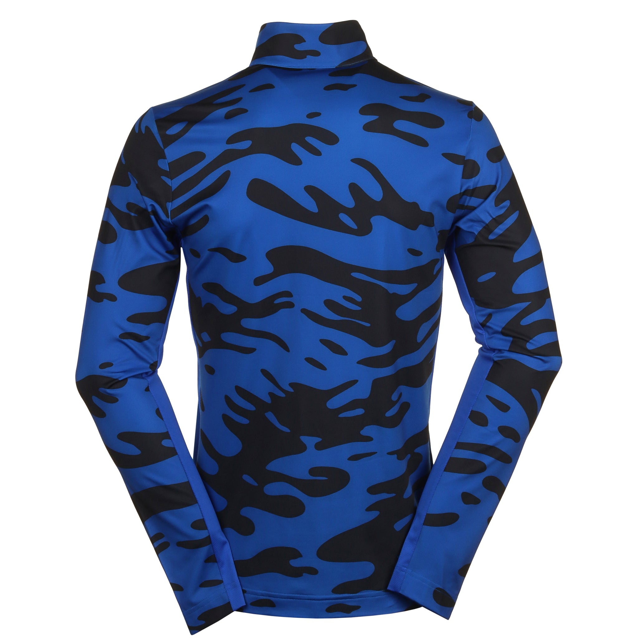 J.Lindeberg Golf Luke Print Mid Layer SS24 Neptune Nautical Blue O496