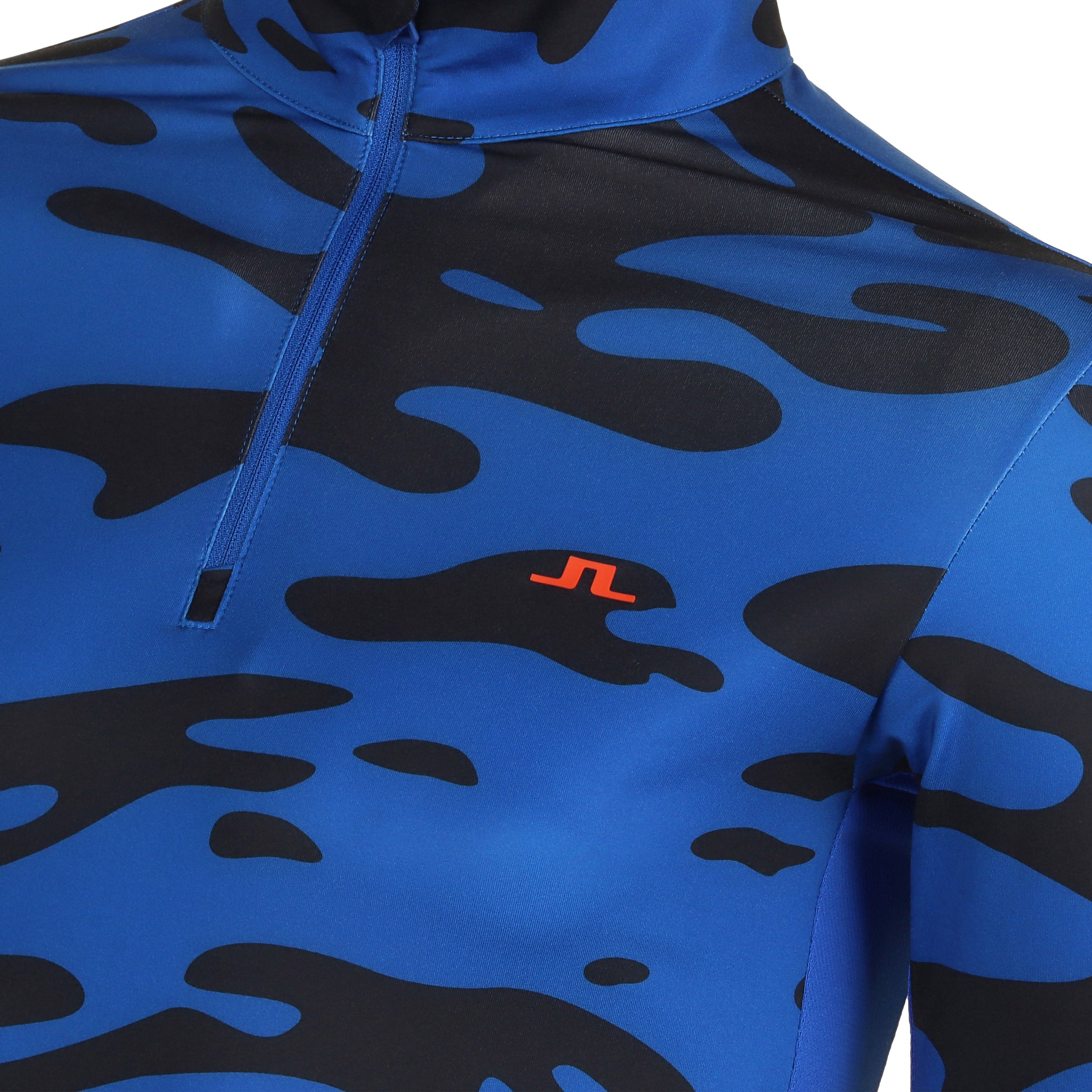J.Lindeberg Golf Luke Print Mid Layer SS24 Neptune Nautical Blue O496