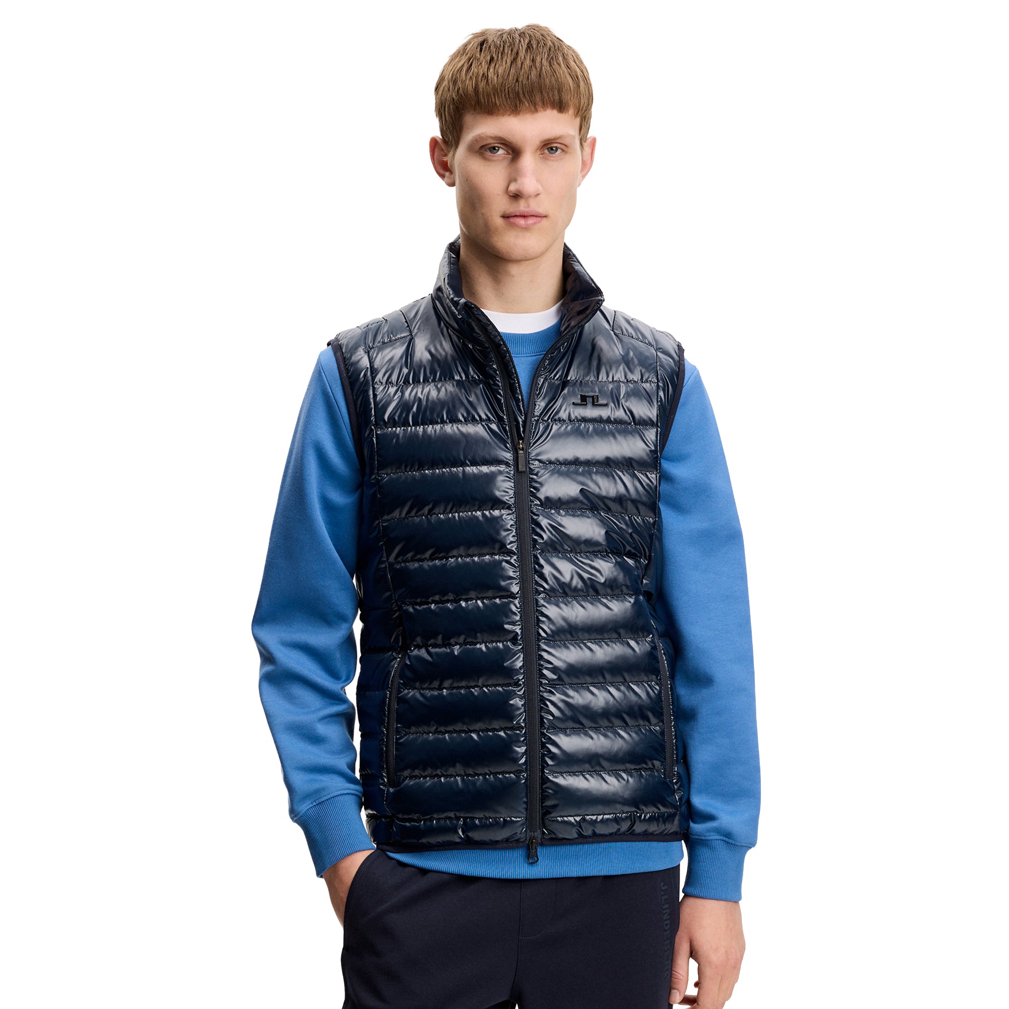 J.Lindeberg Oden Light Down Vest SS26 - JL Navy 6855 - BMOW14473